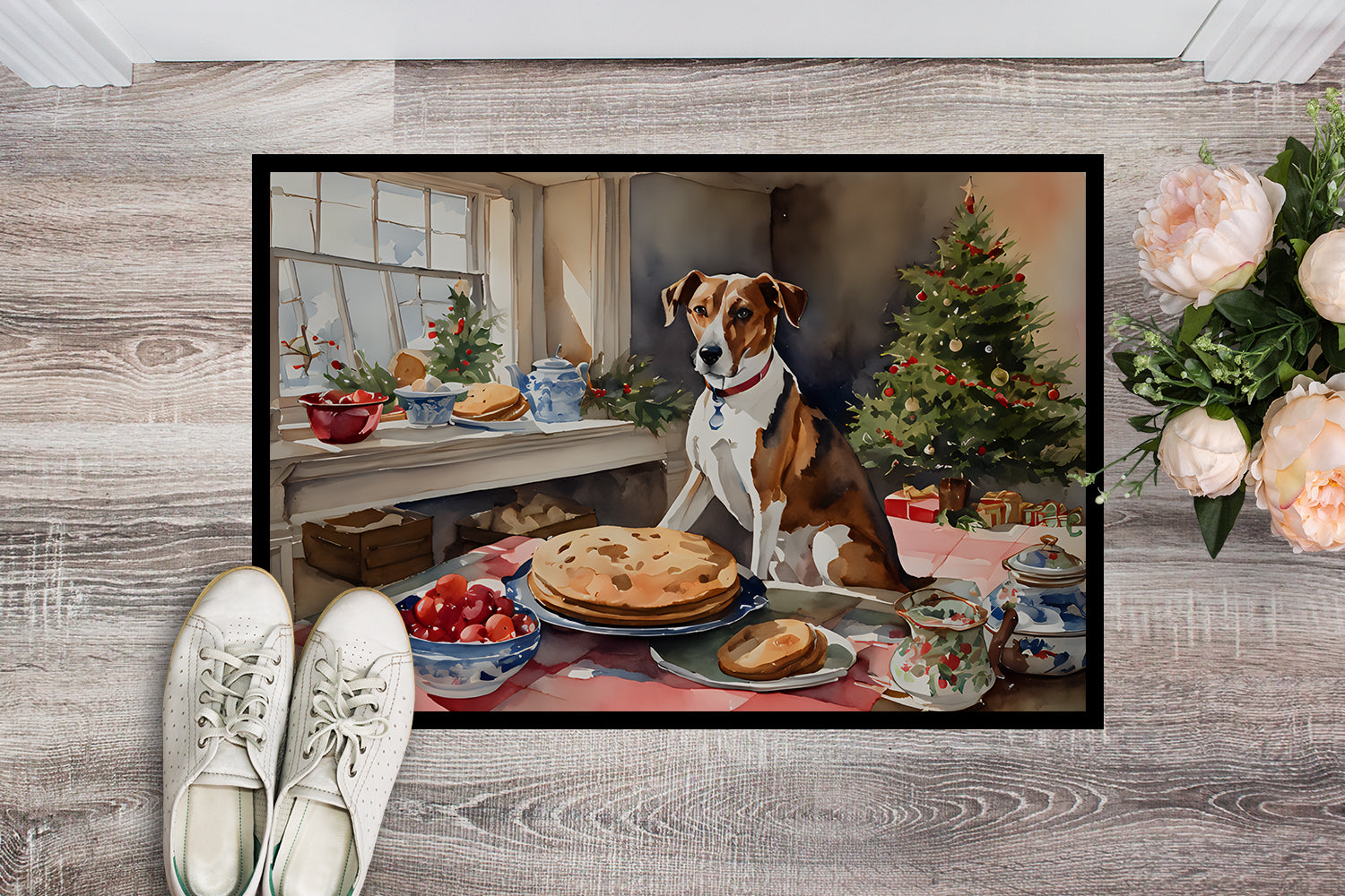 Buy this English Foxhound Christmas Cookies Doormat