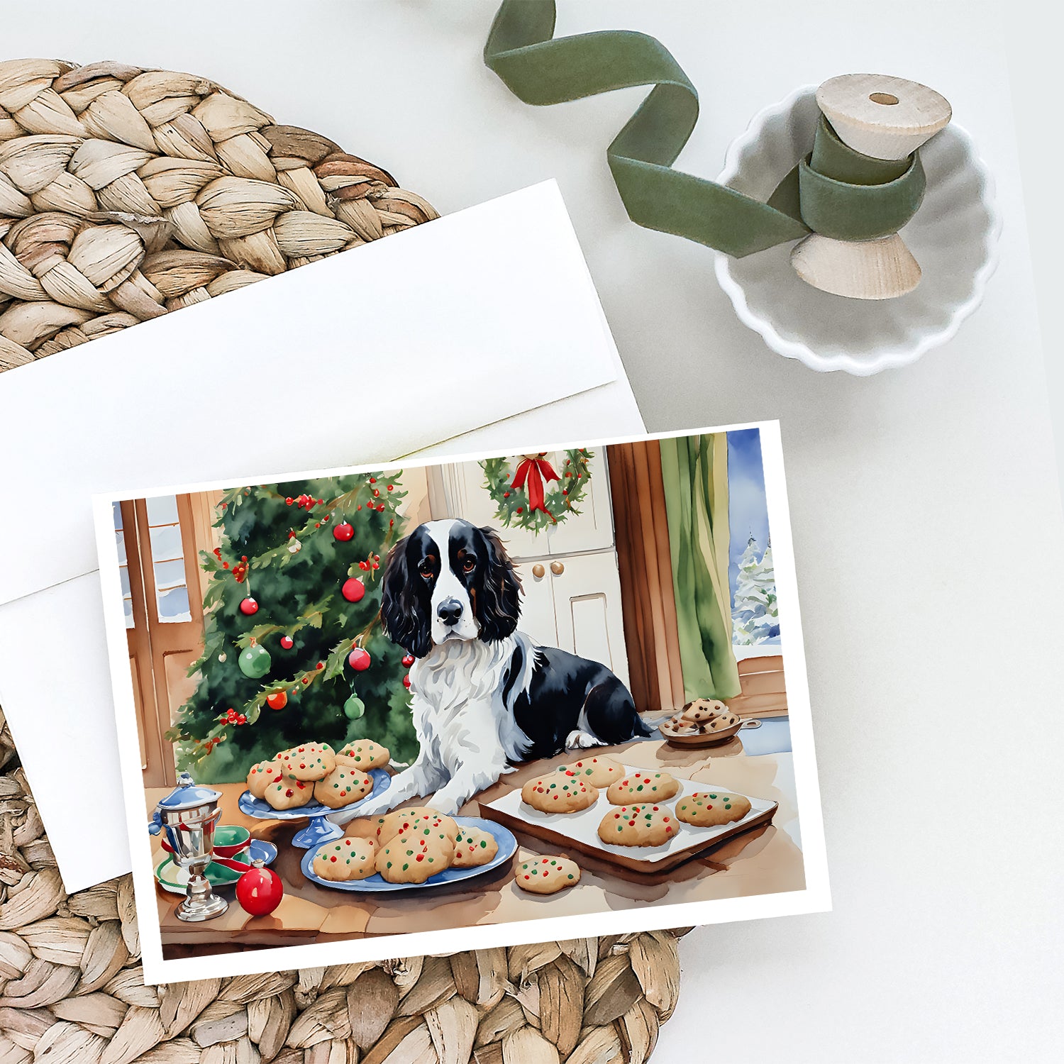 Buy this English Springer Spaniel Christmas Cookies Greeting Cards Pack of 8