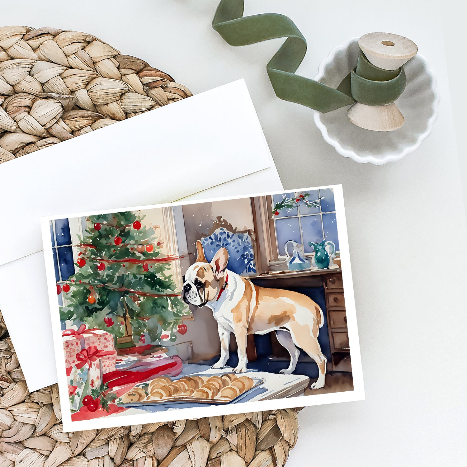 Buy this French Bulldog Christmas Cookies Greeting Cards Pack of 8