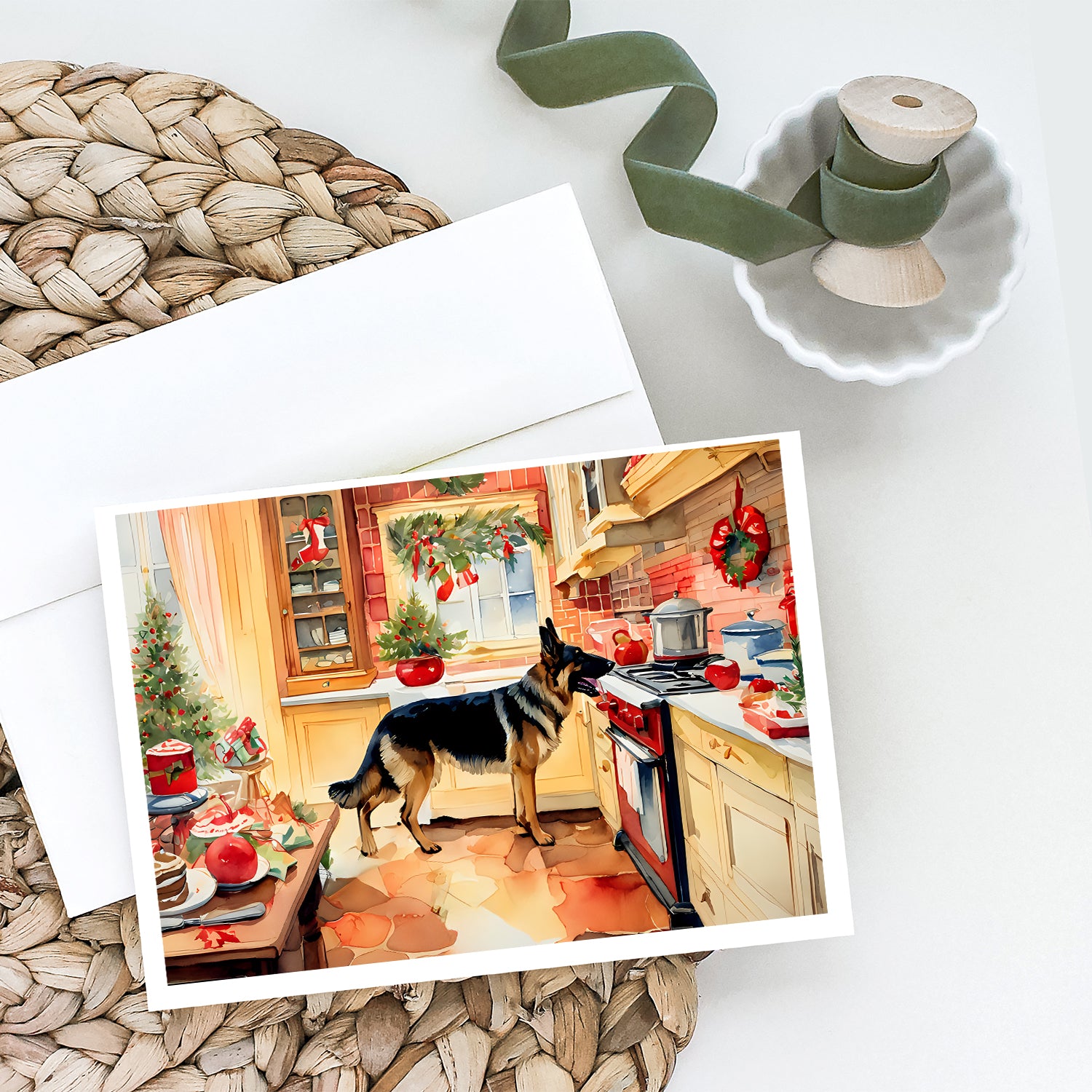 Buy this German Shepherd Christmas Cookies Greeting Cards Pack of 8