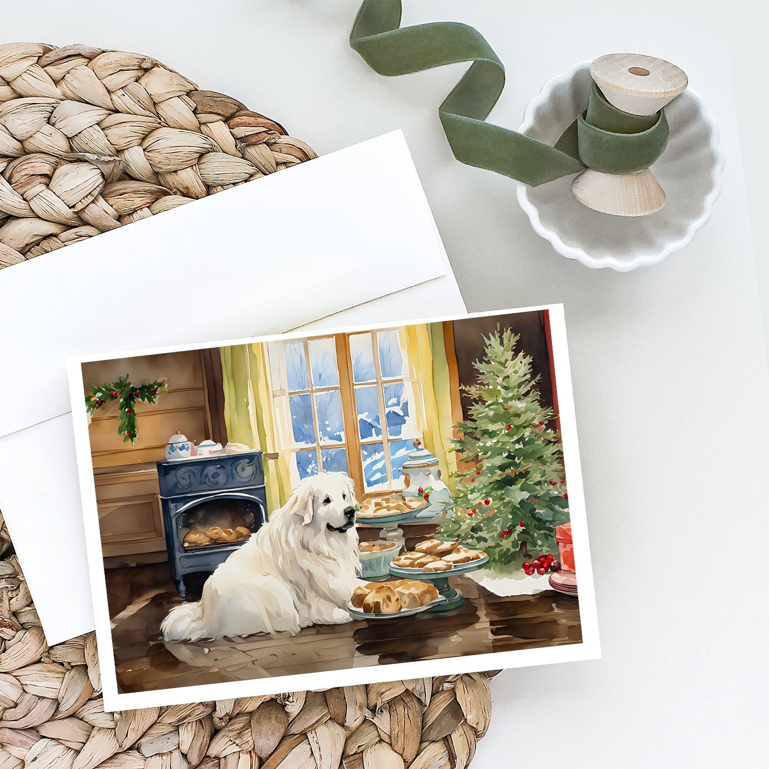 Buy this Great Pyrenees Christmas Cookies Greeting Cards Pack of 8