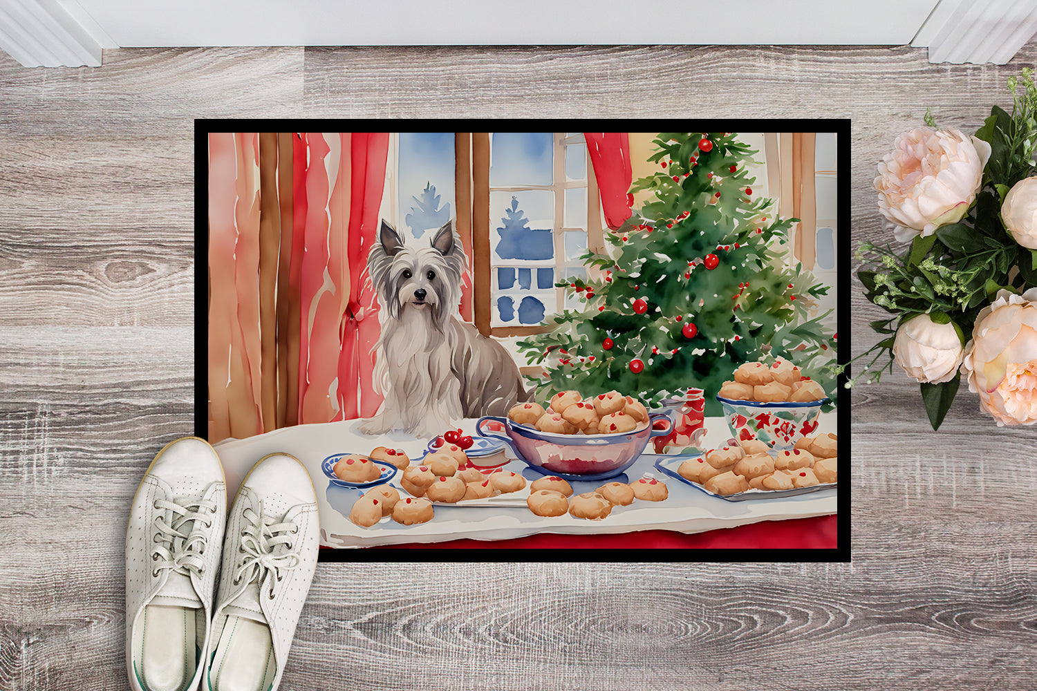 Buy this Chinese Crested Christmas Cookies Doormat