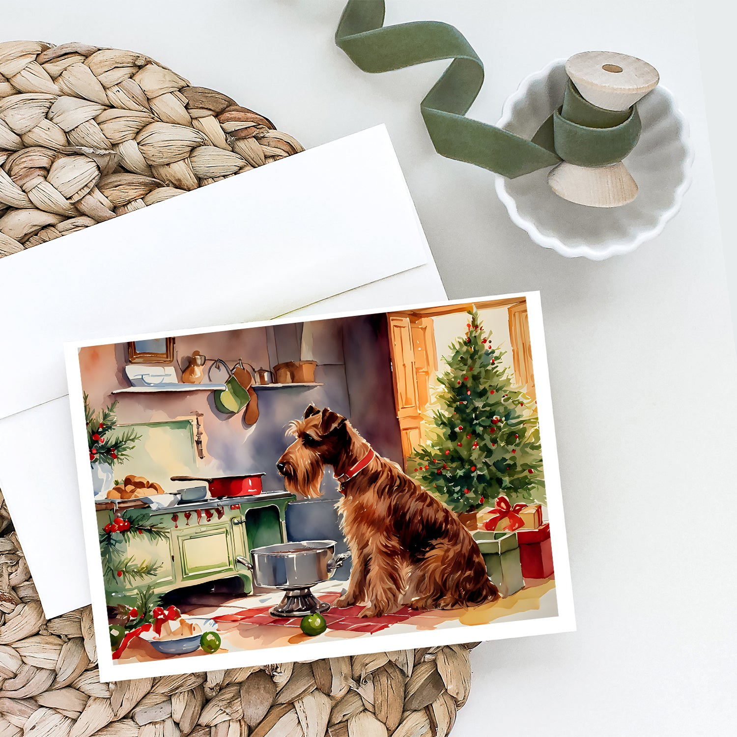 Buy this Irish Terrier Christmas Cookies Greeting Cards Pack of 8