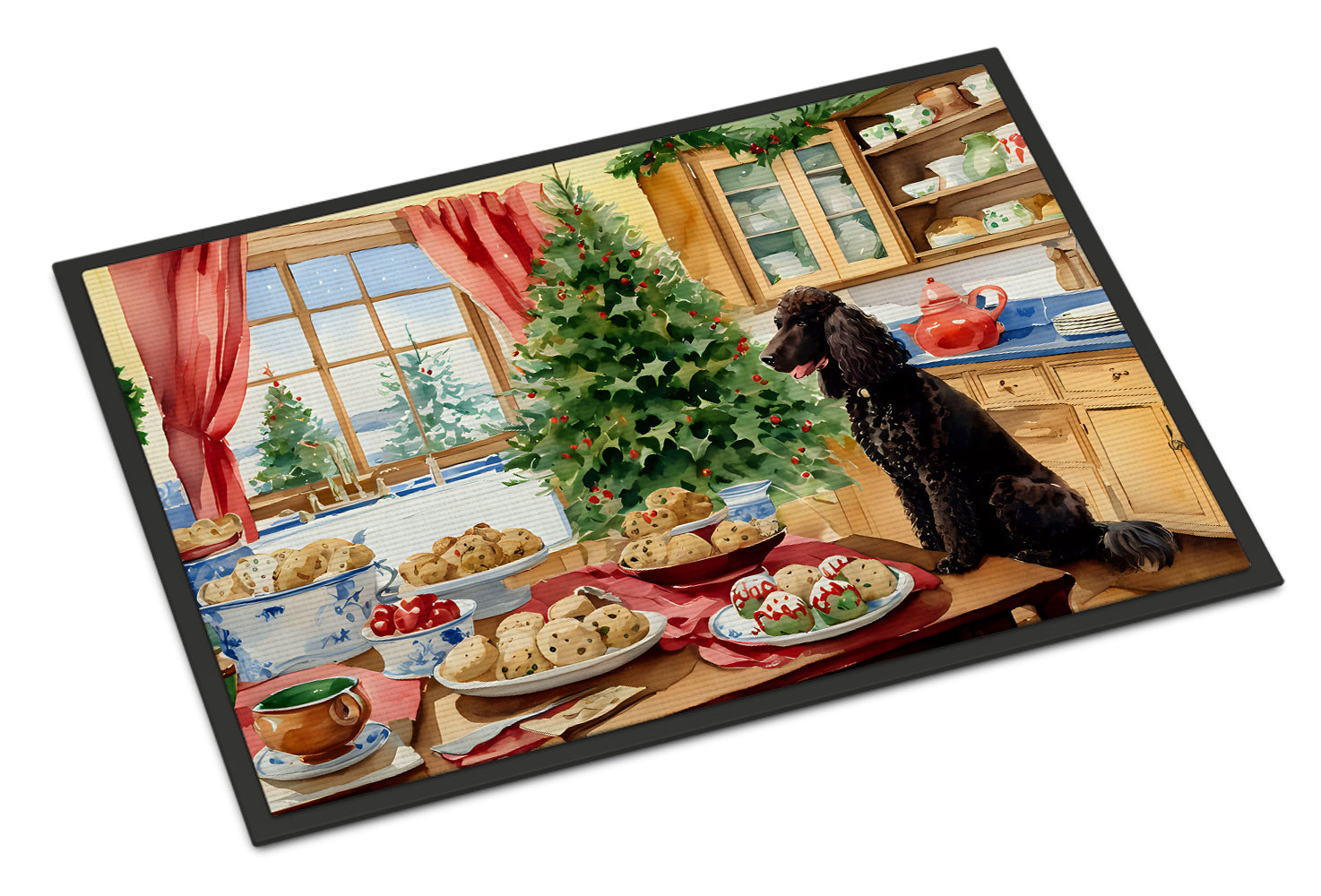 Buy this Irish Water Spaniel Christmas Cookies Doormat
