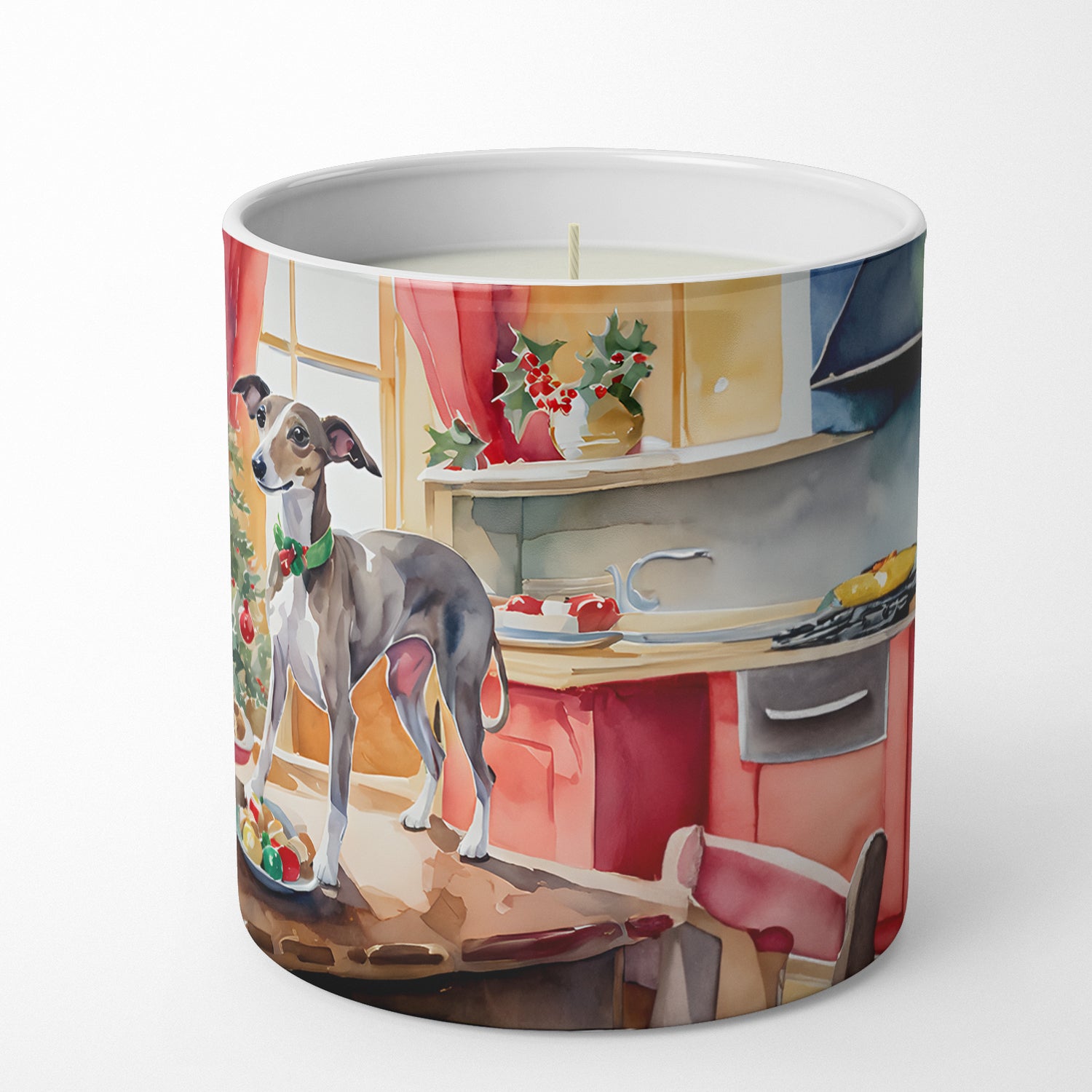 Italian Greyhound Christmas Cookies Decorative Soy Candle