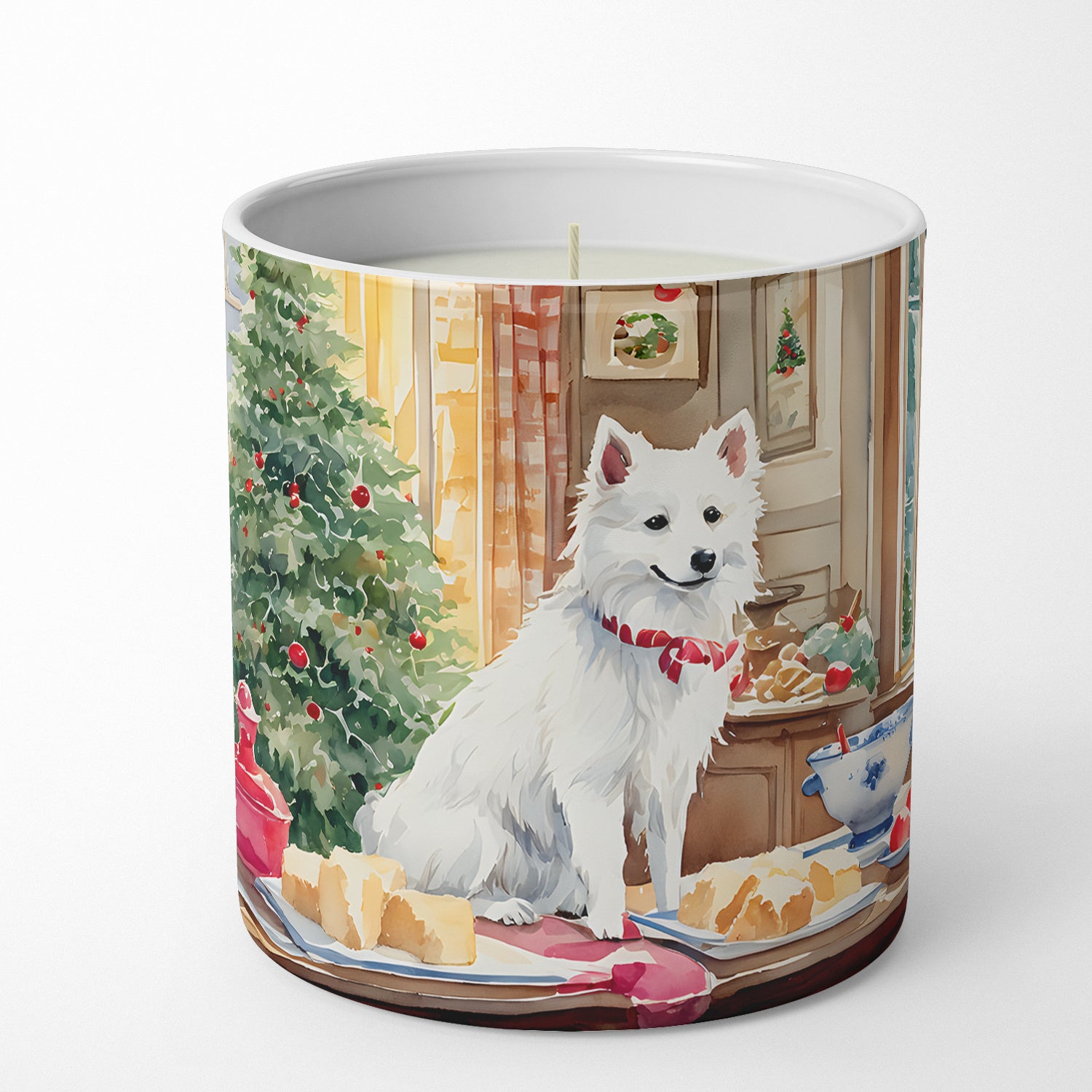 Buy this Japanese Spitz Christmas Cookies Decorative Soy Candle