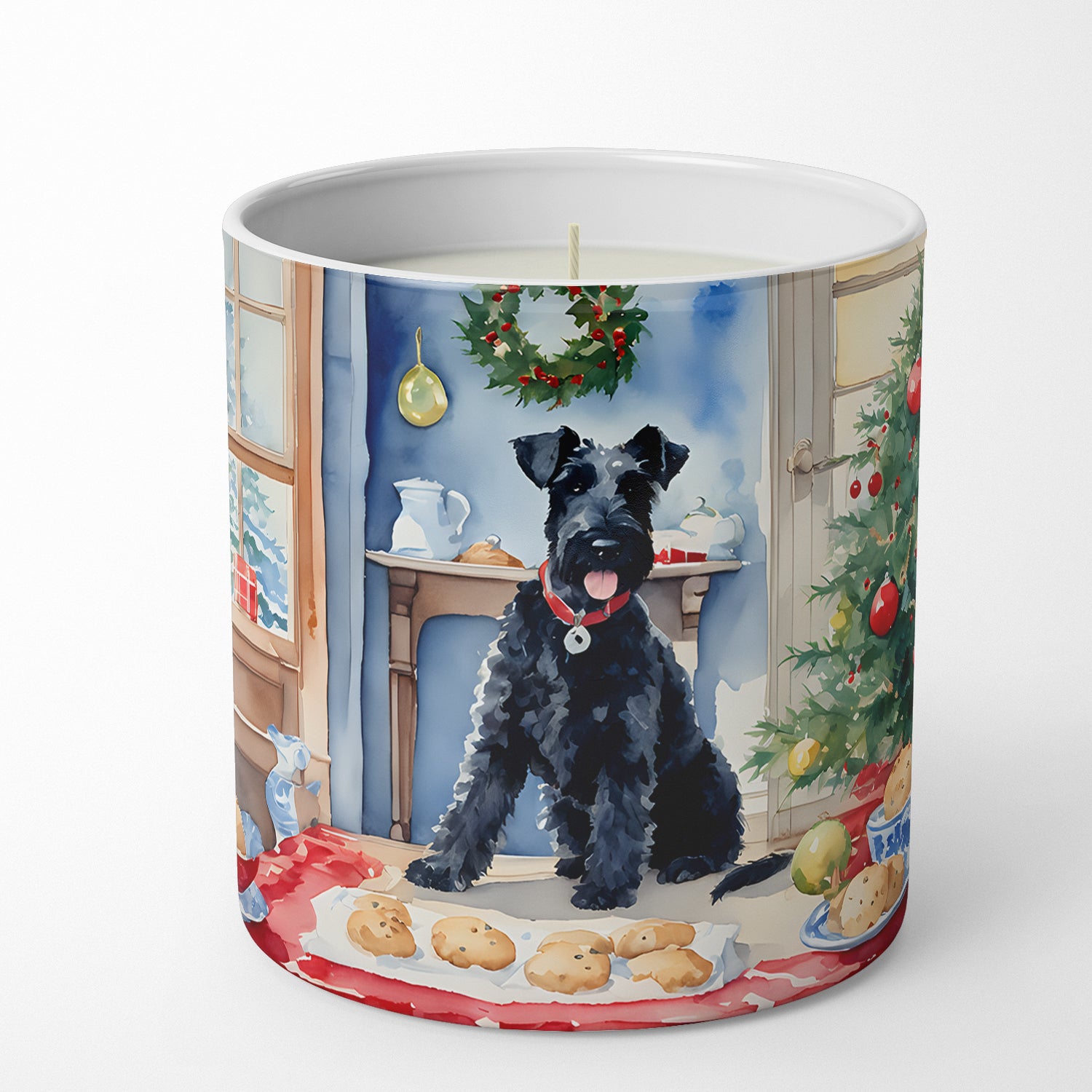 Buy this Kerry Blue Terrier Christmas Cookies Decorative Soy Candle