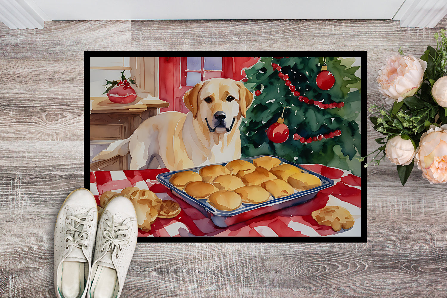 Buy this Labrador Retriever Christmas Cookies Doormat