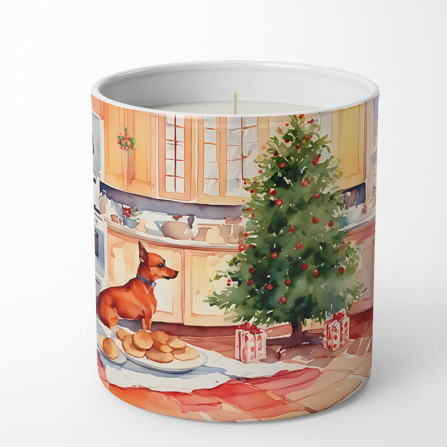 Miniature Pinscher Christmas Cookies Decorative Soy Candle