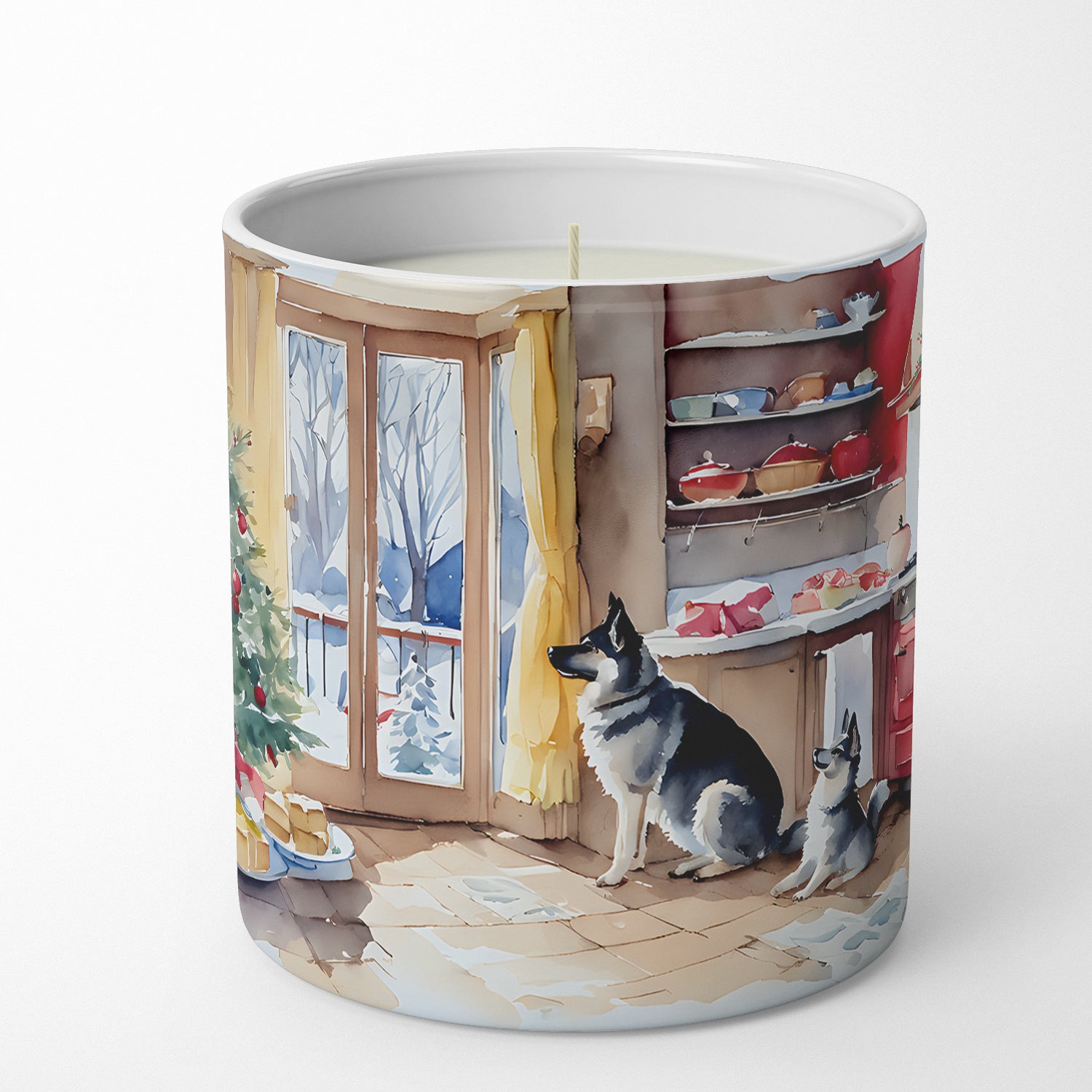 Buy this Norwegian Elkhound Christmas Cookies Decorative Soy Candle