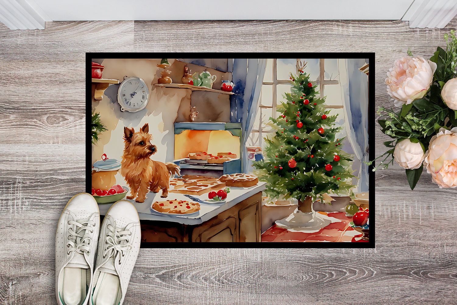 Buy this Norwich Terrier Christmas Cookies Doormat