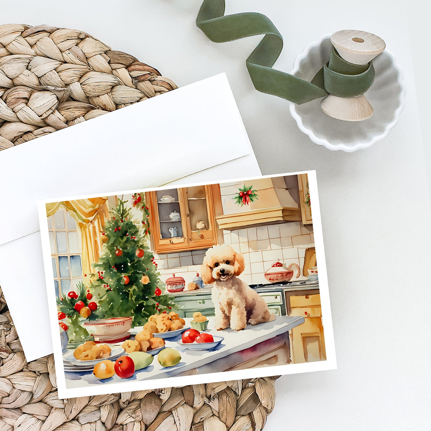 Buy this Poodle Christmas Cookies Greeting Cards Pack of 8