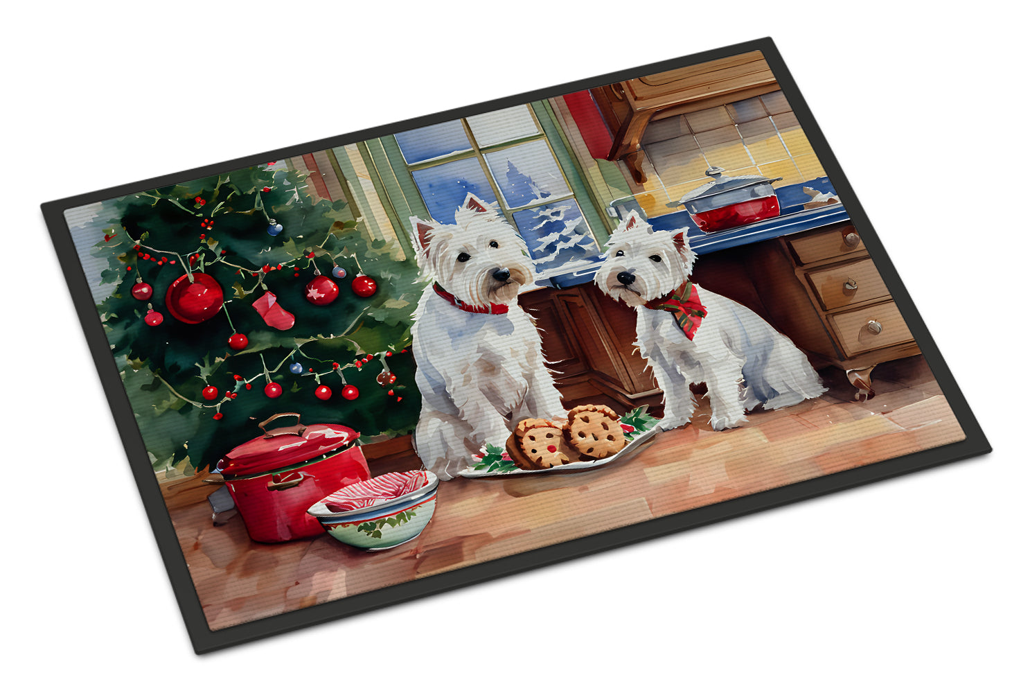 Buy this Westie Christmas Cookies Doormat