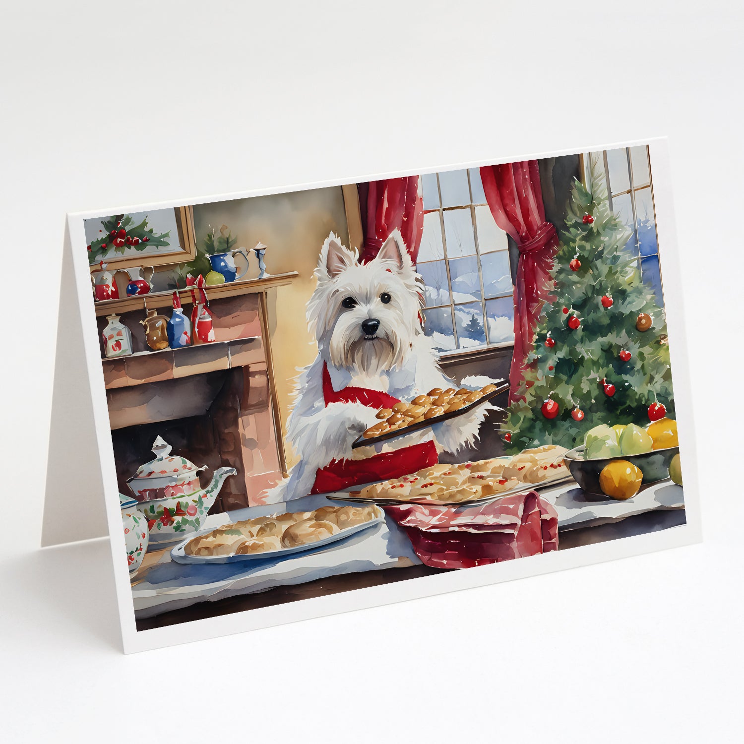 Buy this Westie Christmas Cookies Greeting Cards Pack of 8