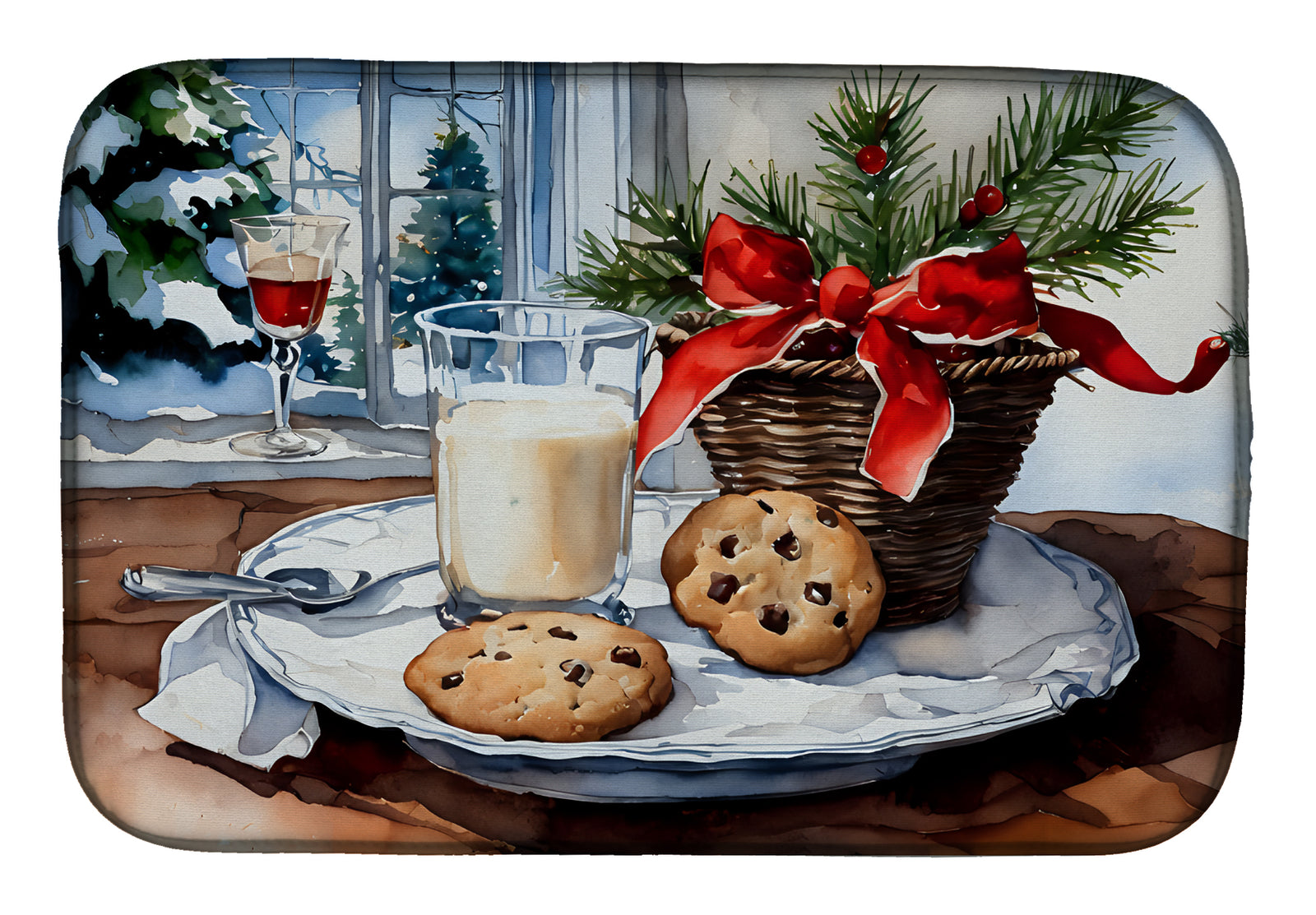 Buy this Christmas Cookies for Santa Dish Drying Mat