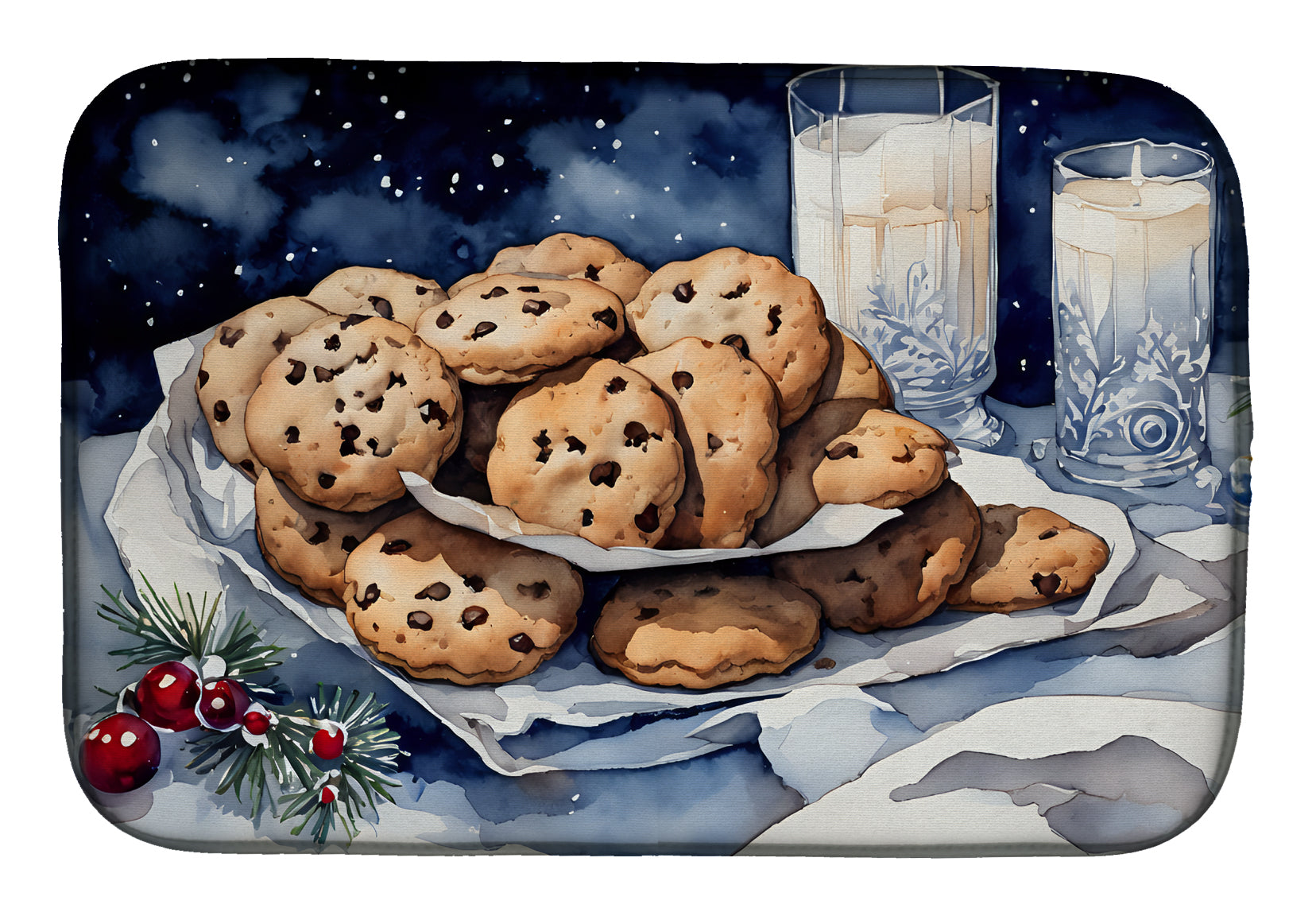 Buy this Christmas Cookies for Santa Dish Drying Mat