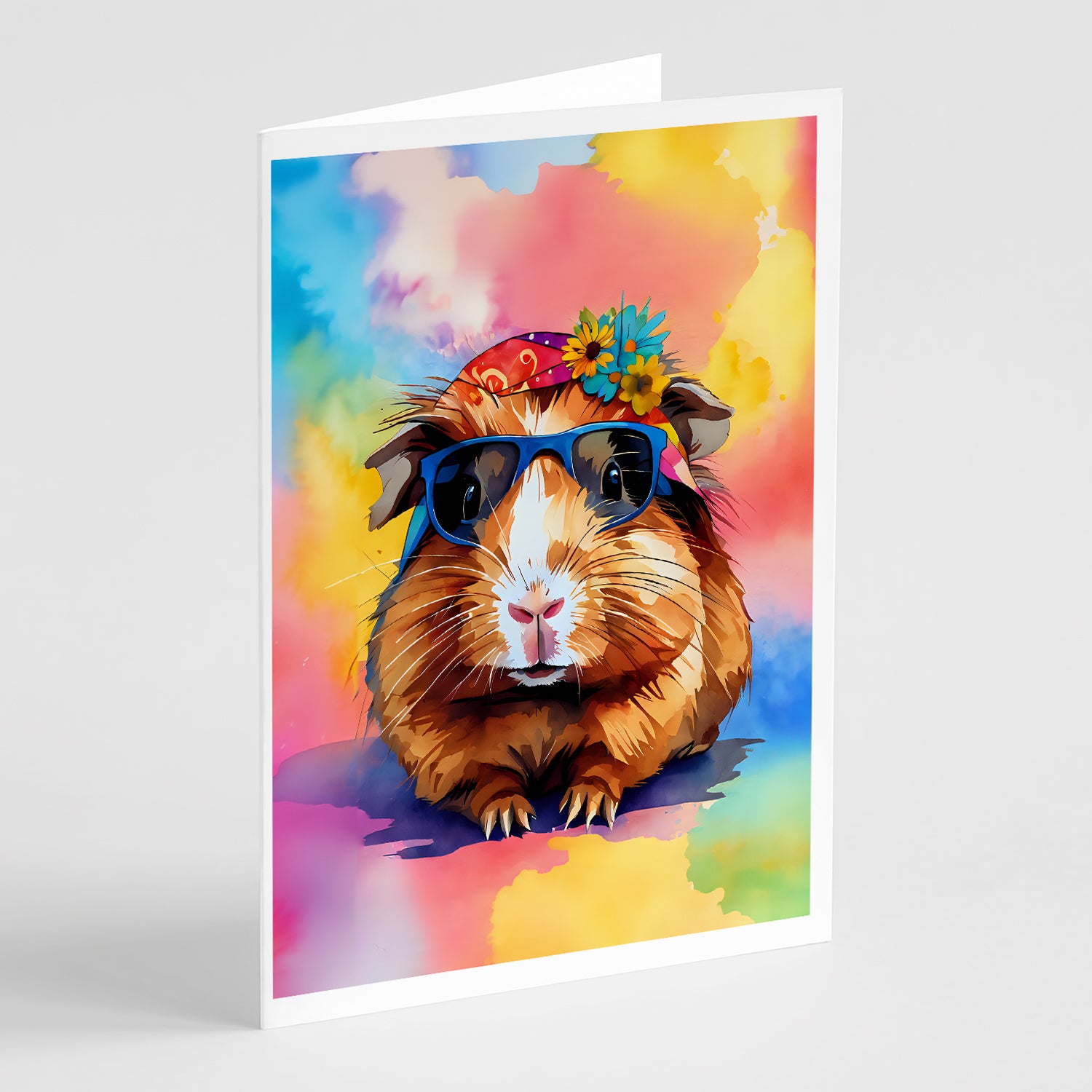 Buy this Hippie Animal Guinea Pig Greeting Cards Pack of 8