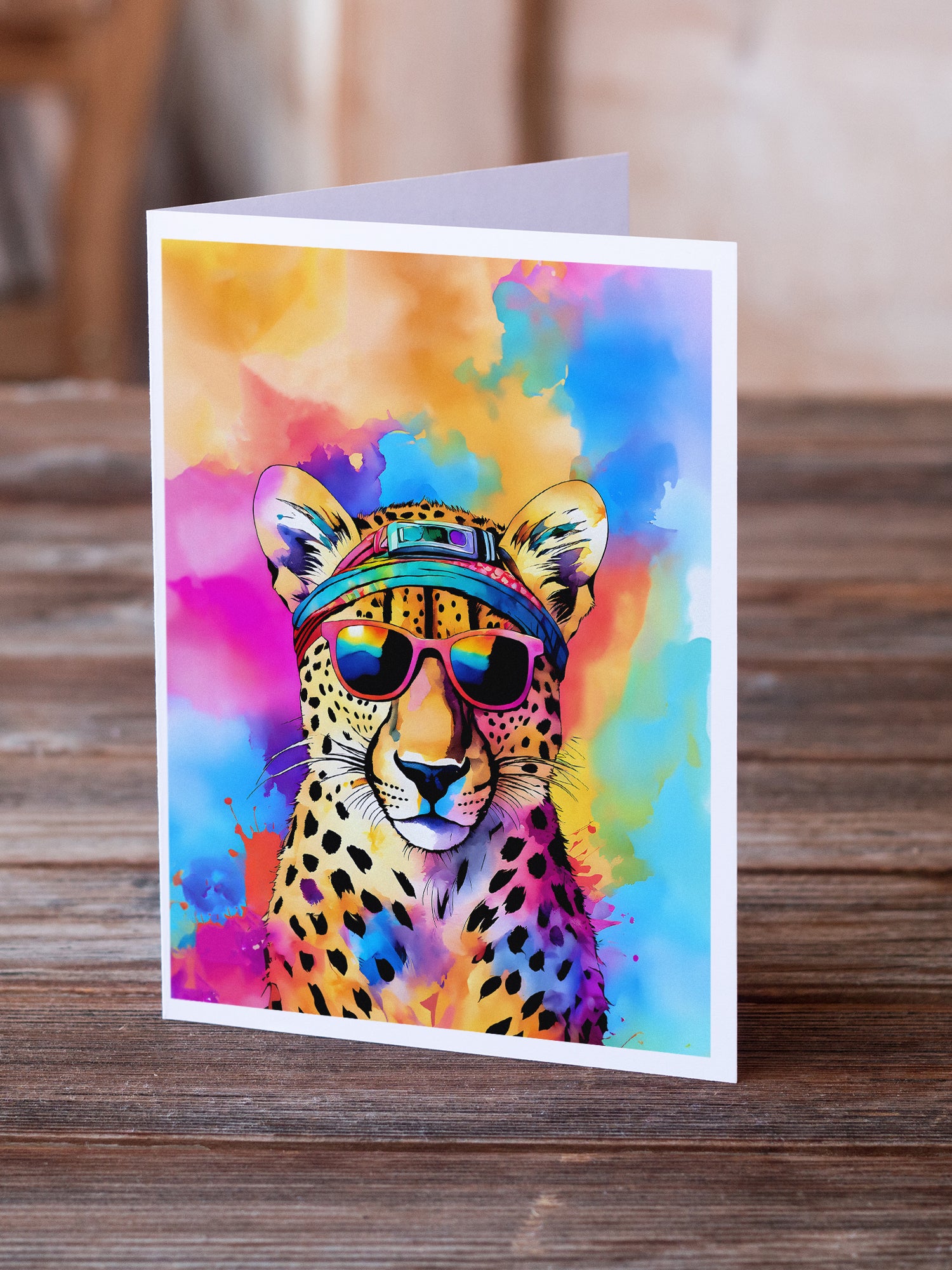 Hippie Animal Cheetah Greeting Cards Pack of 8