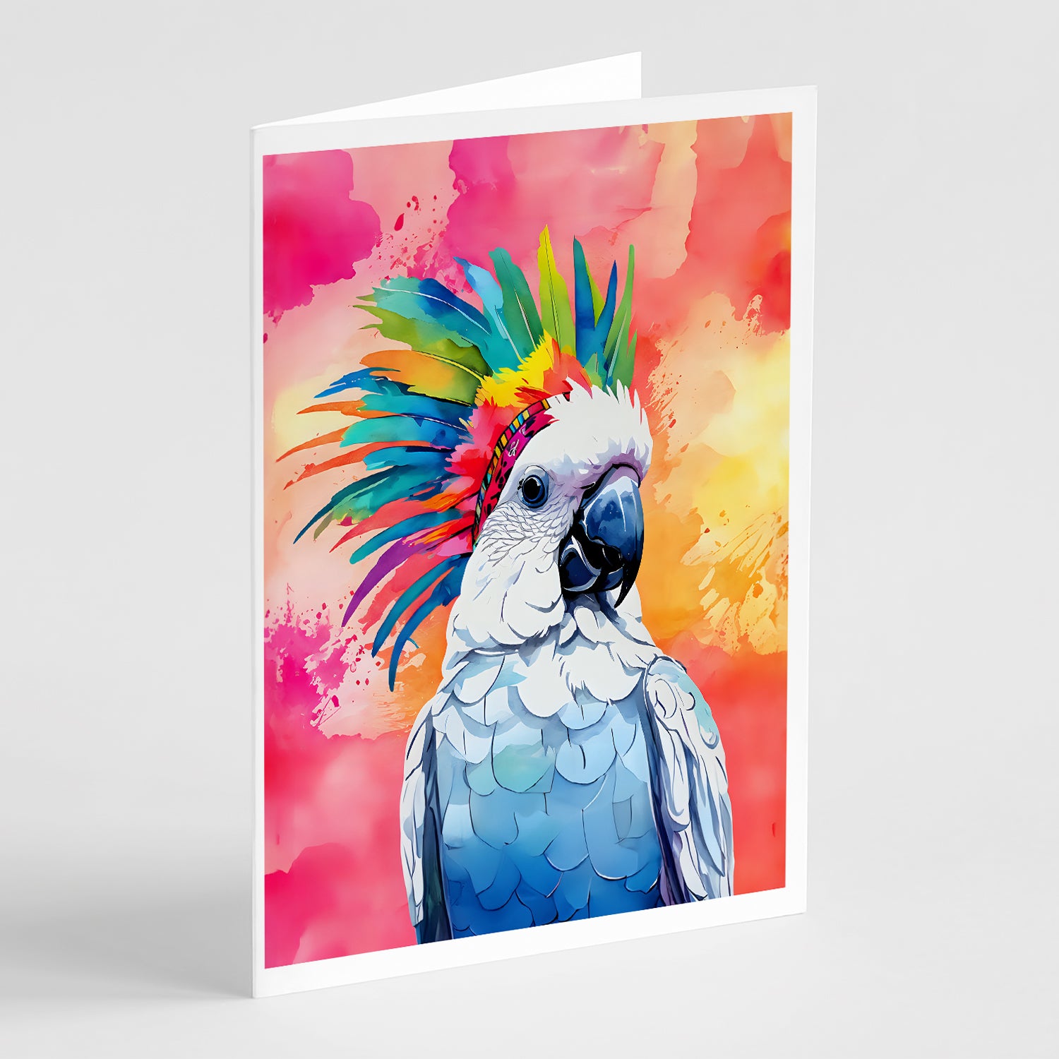 Buy this Hippie Animal Cockatoo Greeting Cards Pack of 8