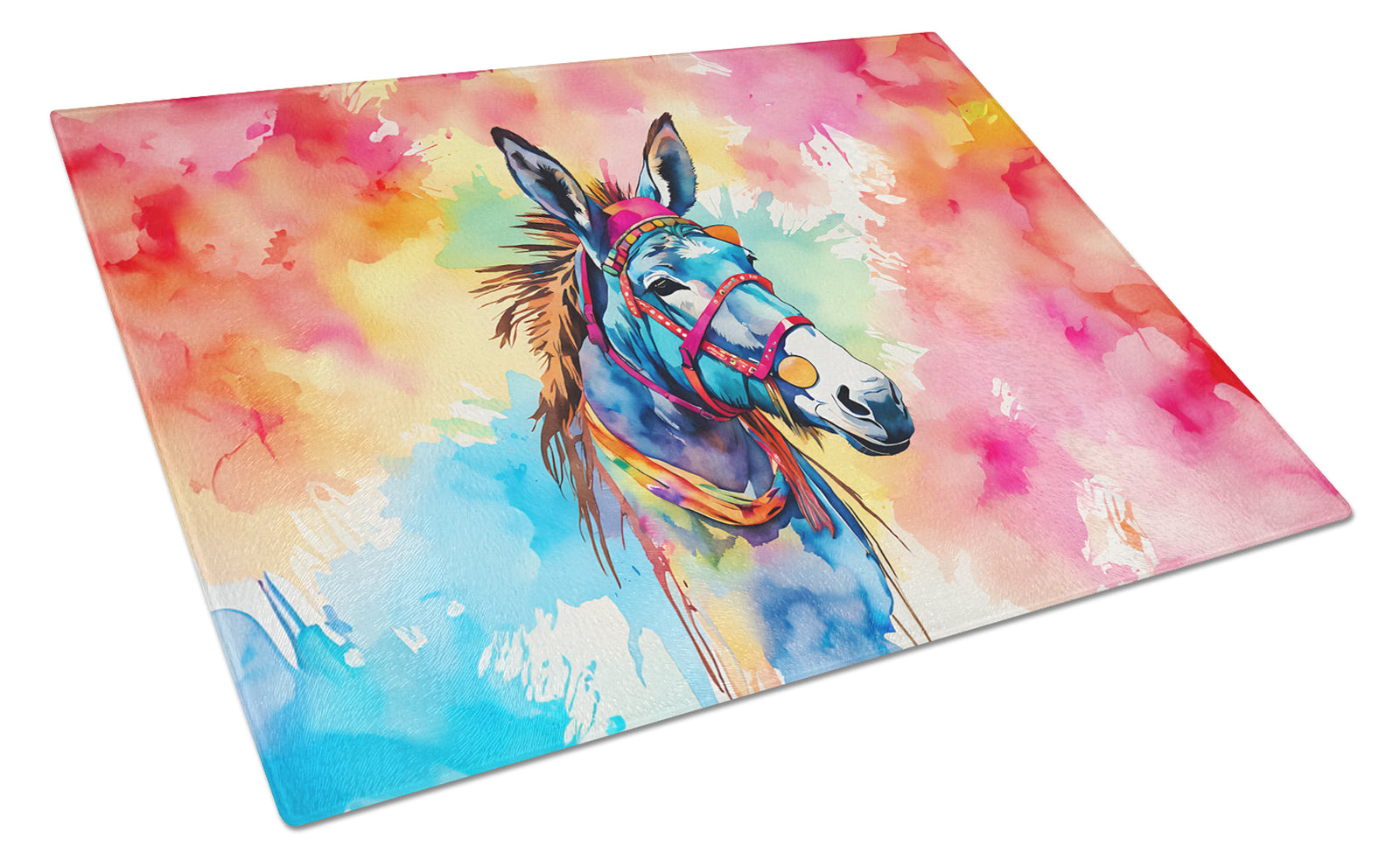 Buy this Hippie Animal Donkey Glass Cutting Board