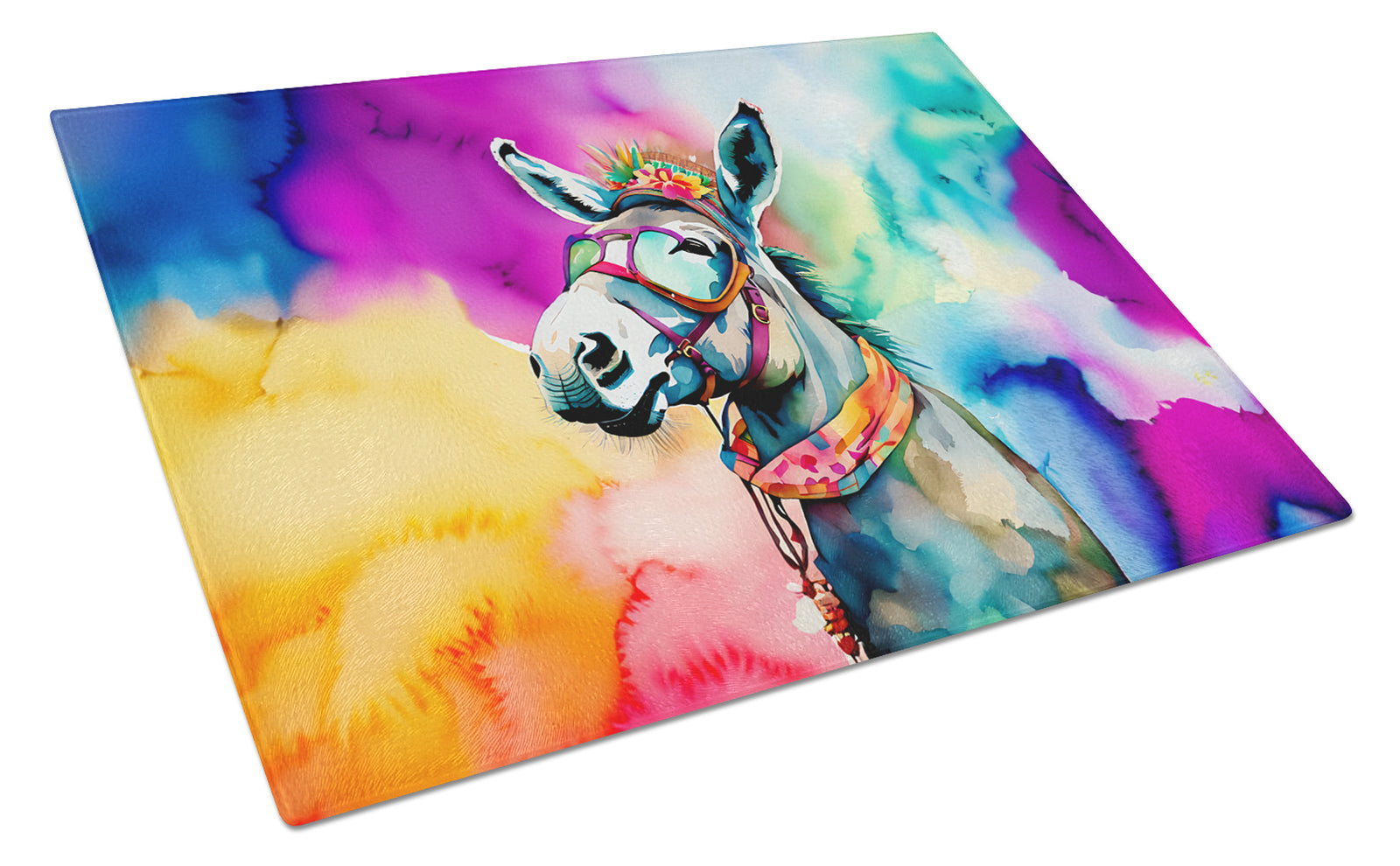 Buy this Hippie Animal Donkey Glass Cutting Board