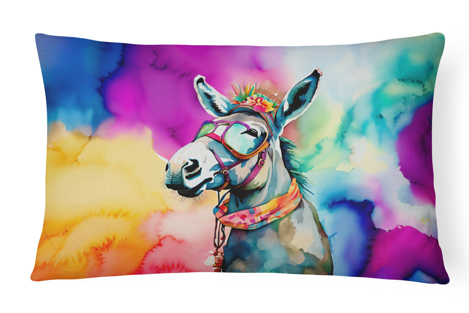 Buy this Hippie Animal Donkey Throw Pillow