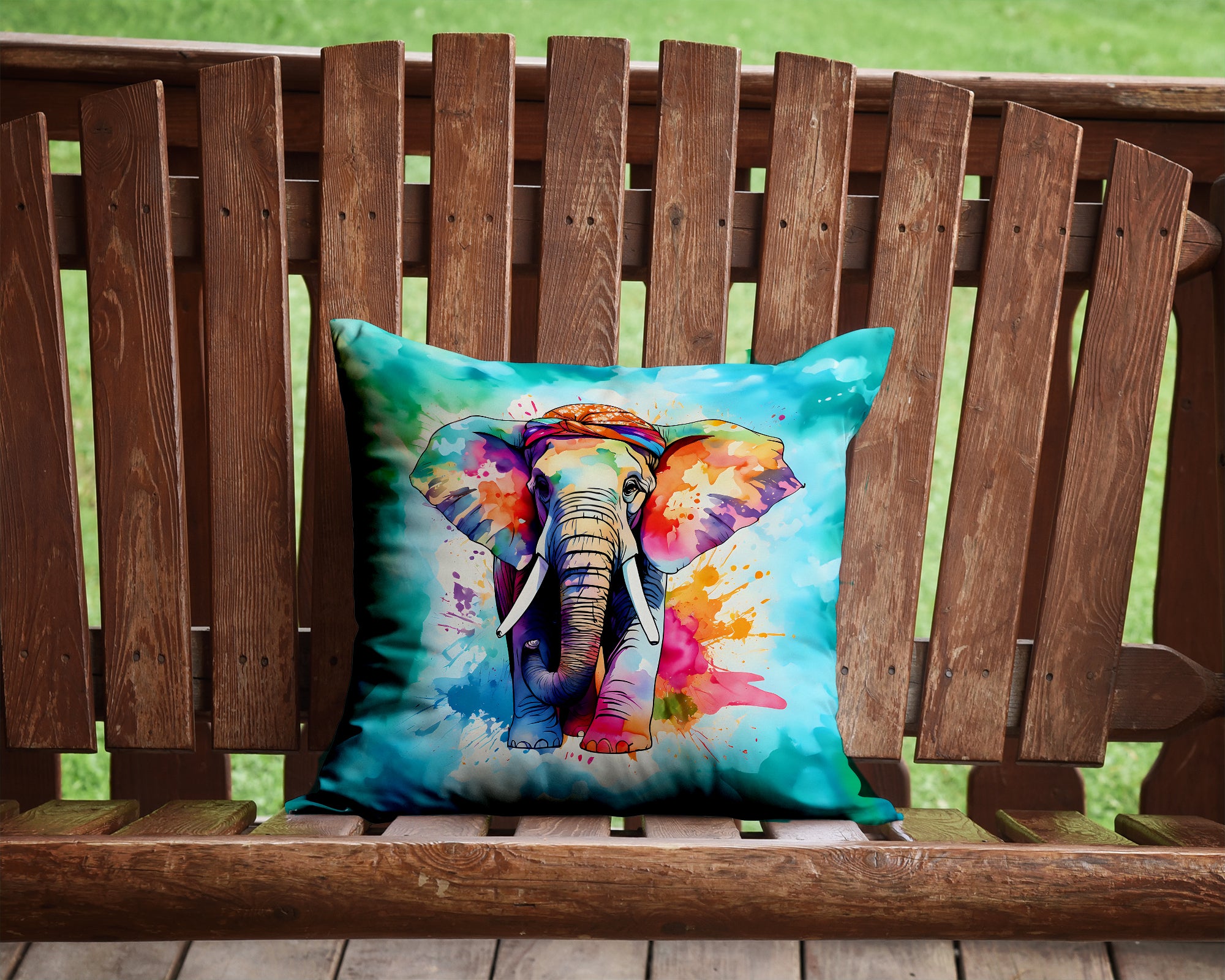 Hippie Animal Elephant Throw Pillow
