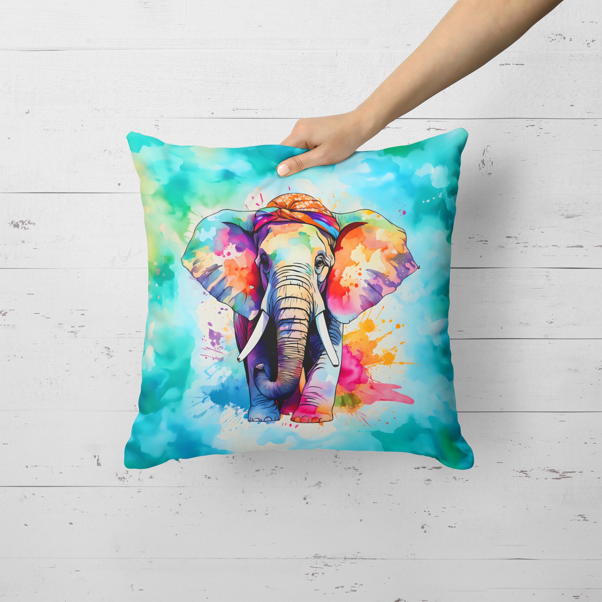 Buy this Hippie Animal Elephant Throw Pillow