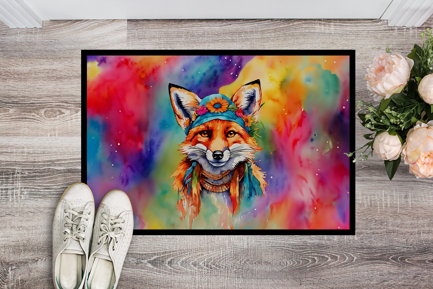 Hippie Animal Fox Doormat