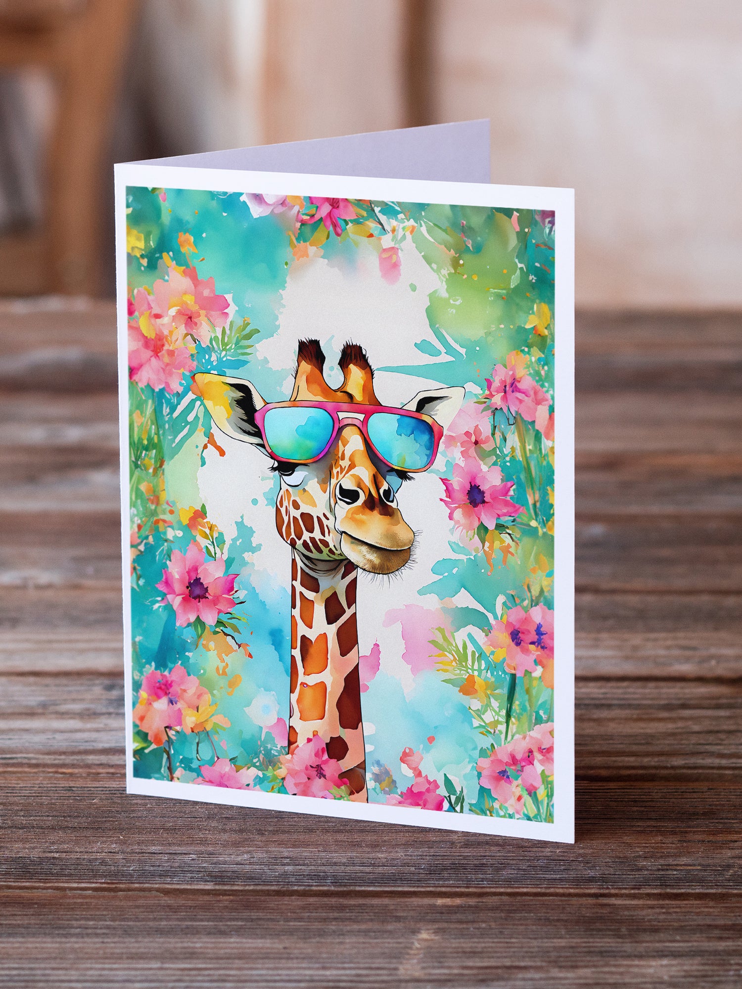 Buy this Hippie Animal Giraffe Greeting Cards Pack of 8