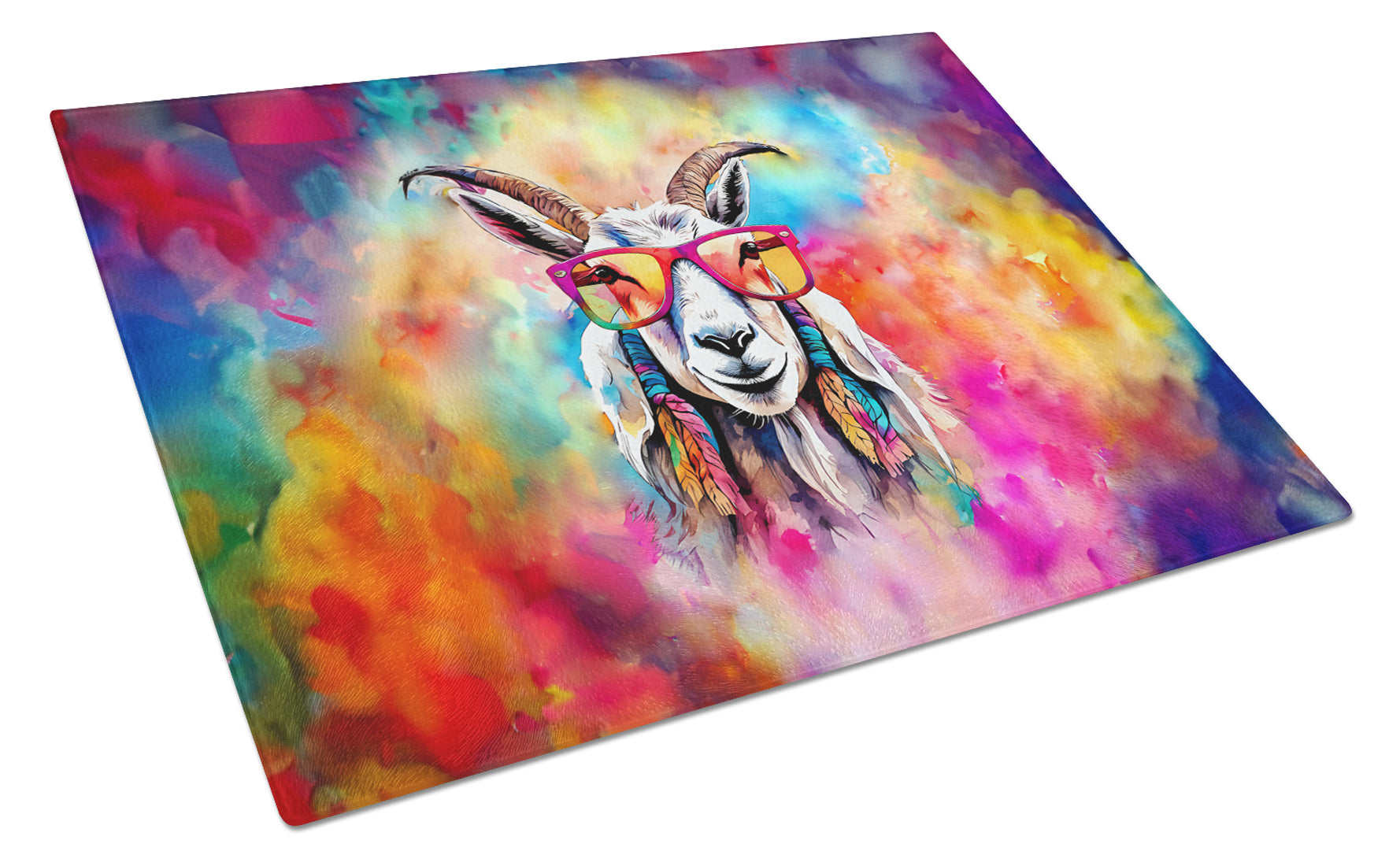 Buy this Hippie Animal Goat Glass Cutting Board