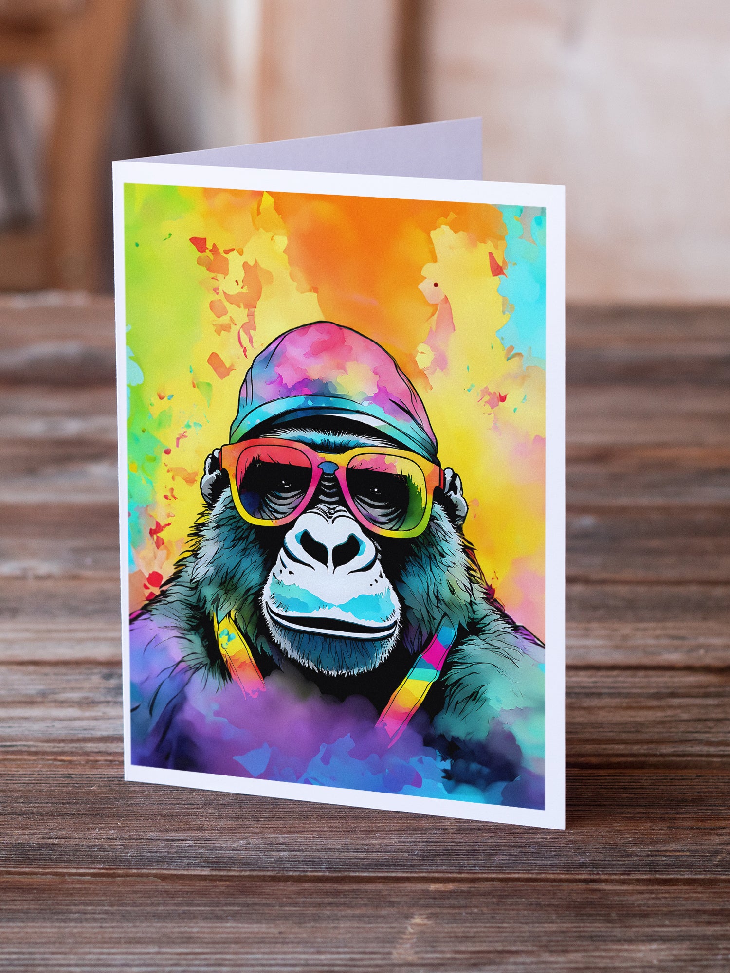 Buy this Hippie Animal Gorilla Greeting Cards Pack of 8