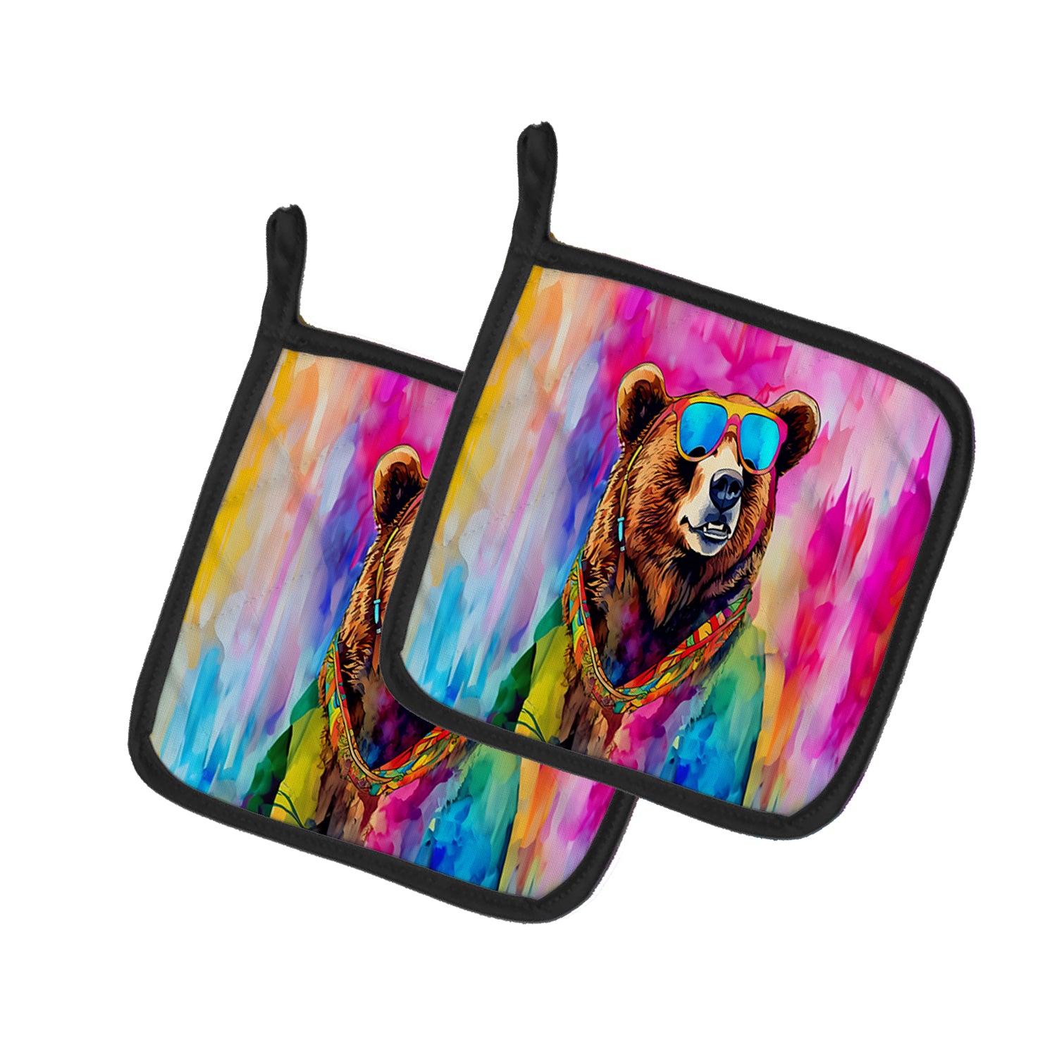 Buy this Hippie Animal Grizzly Bear Pair of Pot Holders