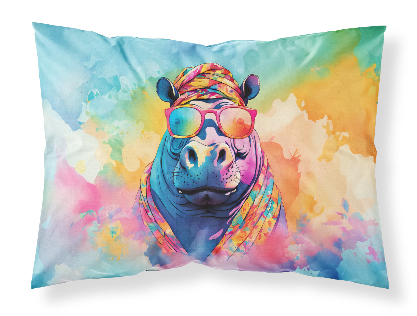 Buy this Hippie Animal Hippopotamus Standard Pillowcase