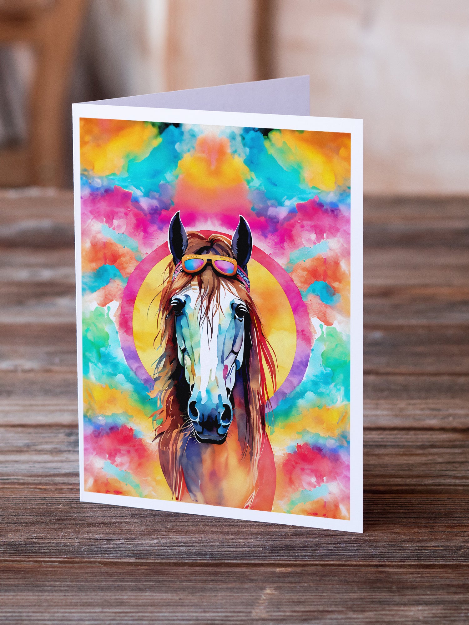 Buy this Hippie Animal Horse Greeting Cards Pack of 8