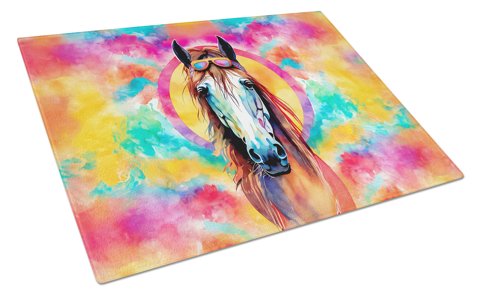 Buy this Hippie Animal Horse Glass Cutting Board