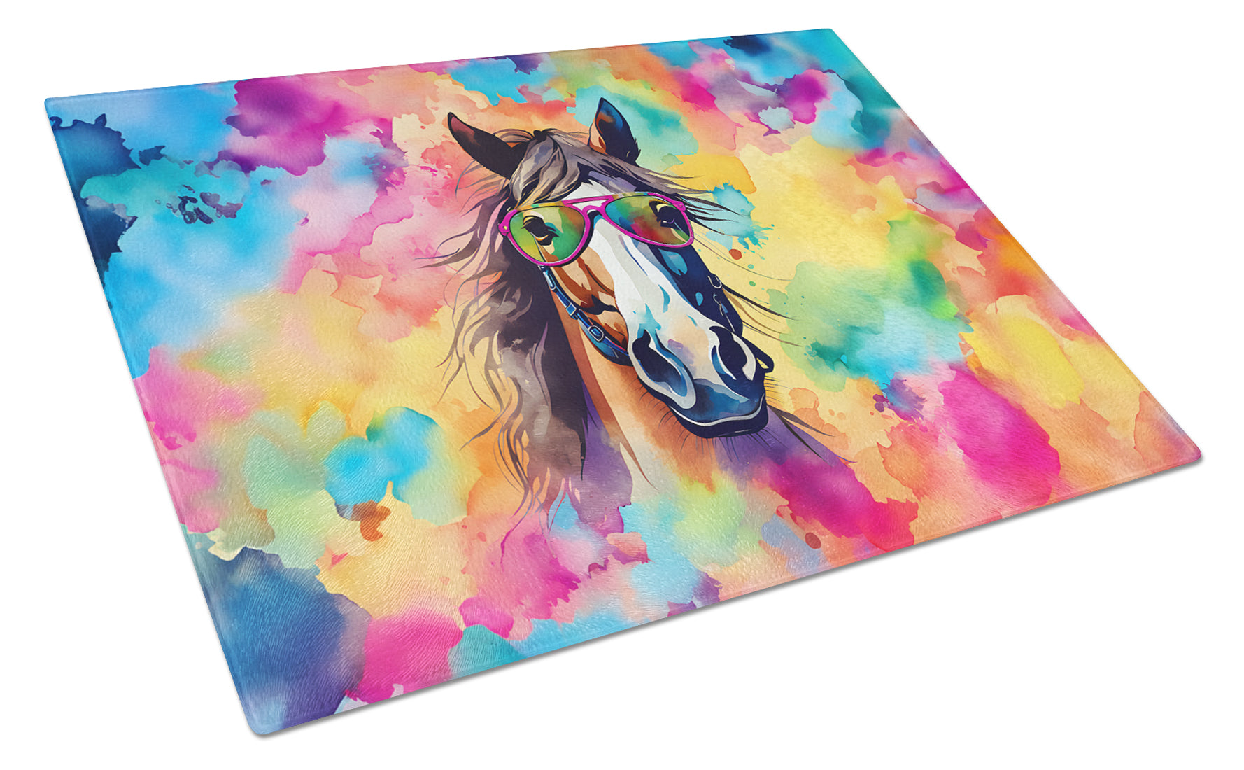 Buy this Hippie Animal Horse Glass Cutting Board