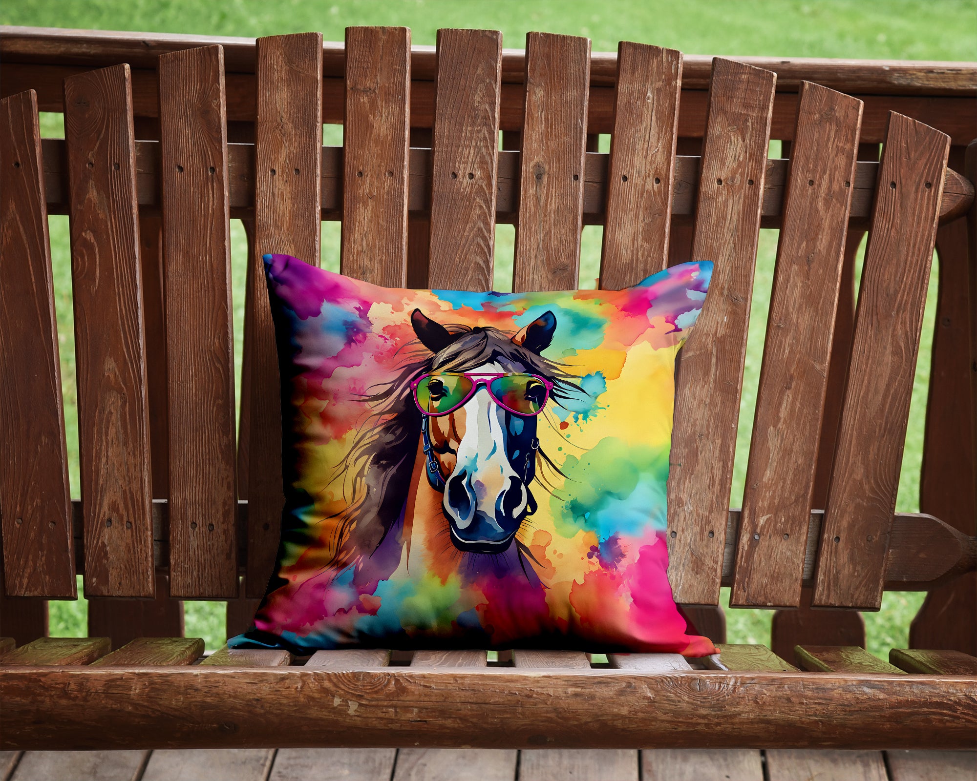 Buy this Hippie Animal Horse Throw Pillow