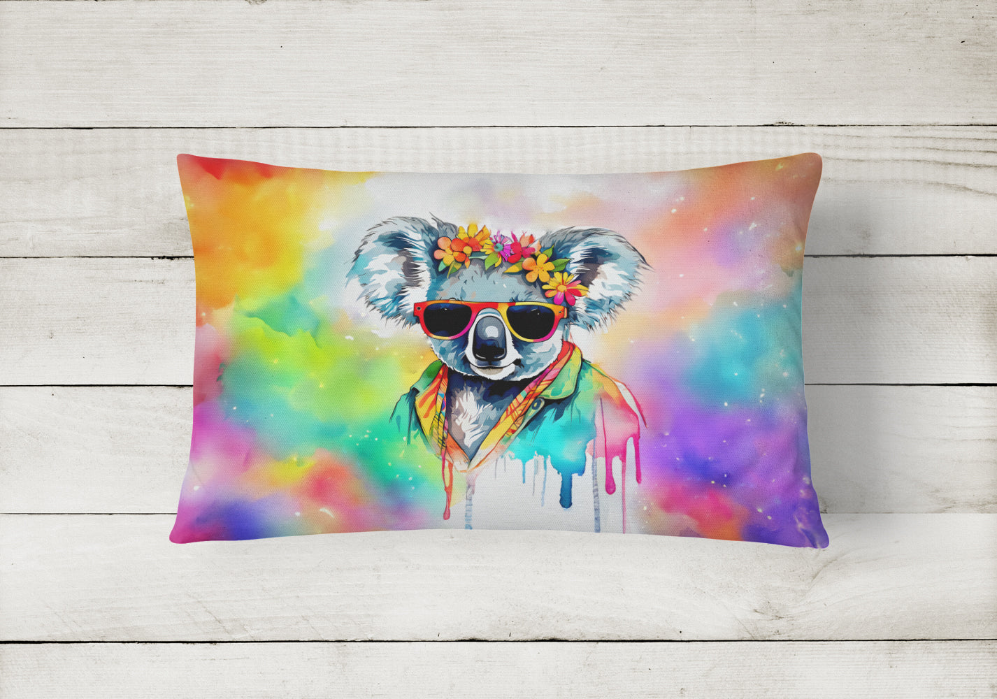 Hippie Animal Koala Throw Pillow