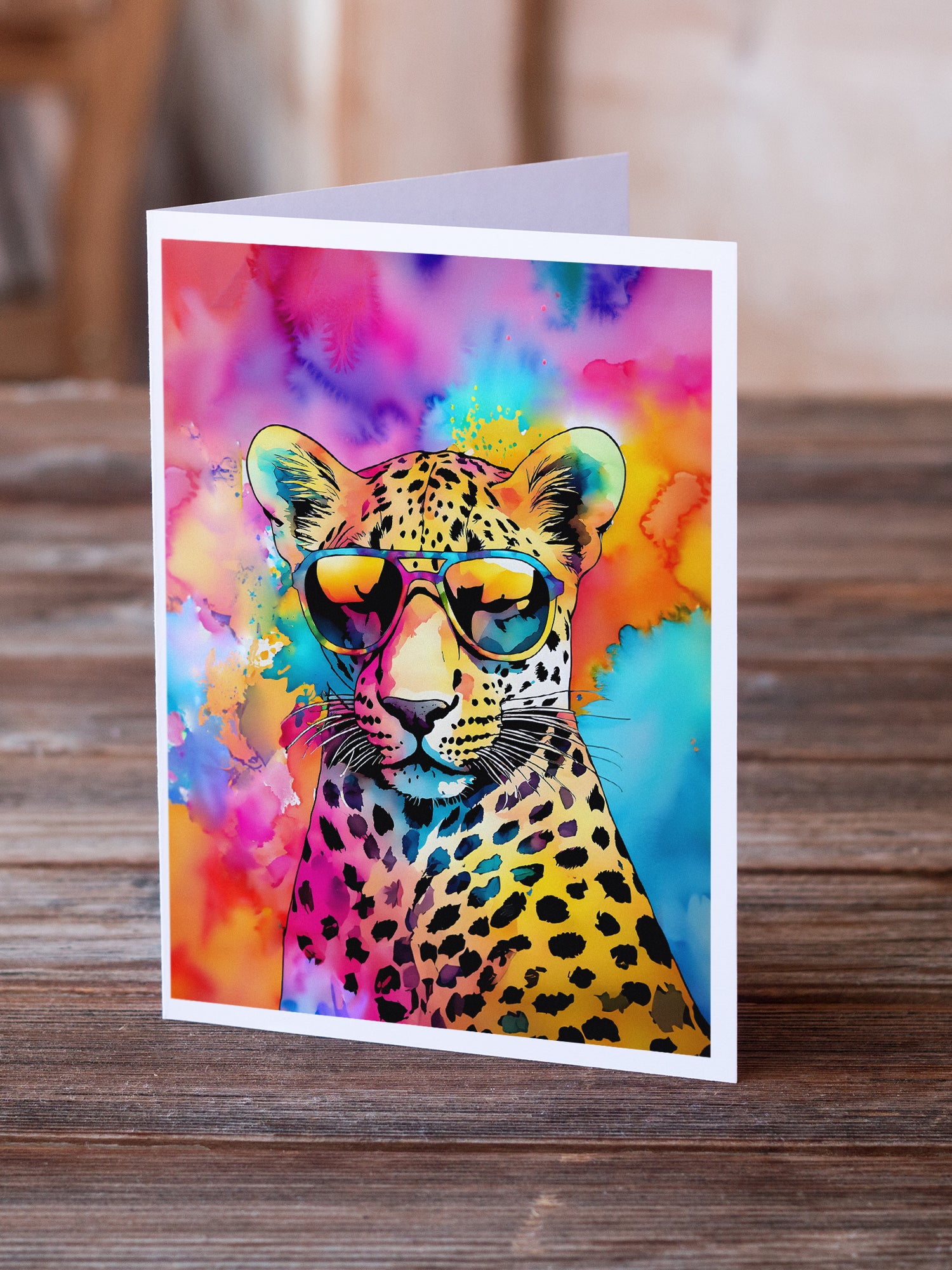 Buy this Hippie Animal Leopard Greeting Cards Pack of 8