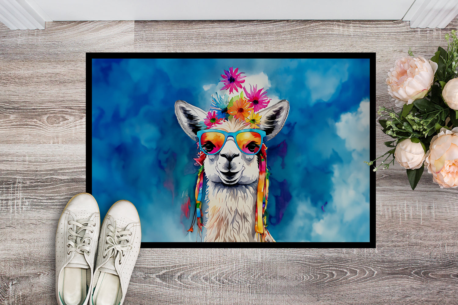 Buy this Hippie Animal Llama Doormat