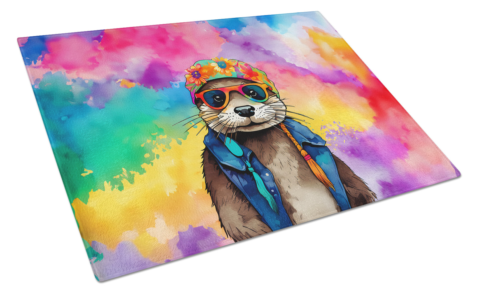 Buy this Hippie Animal Otter Glass Cutting Board