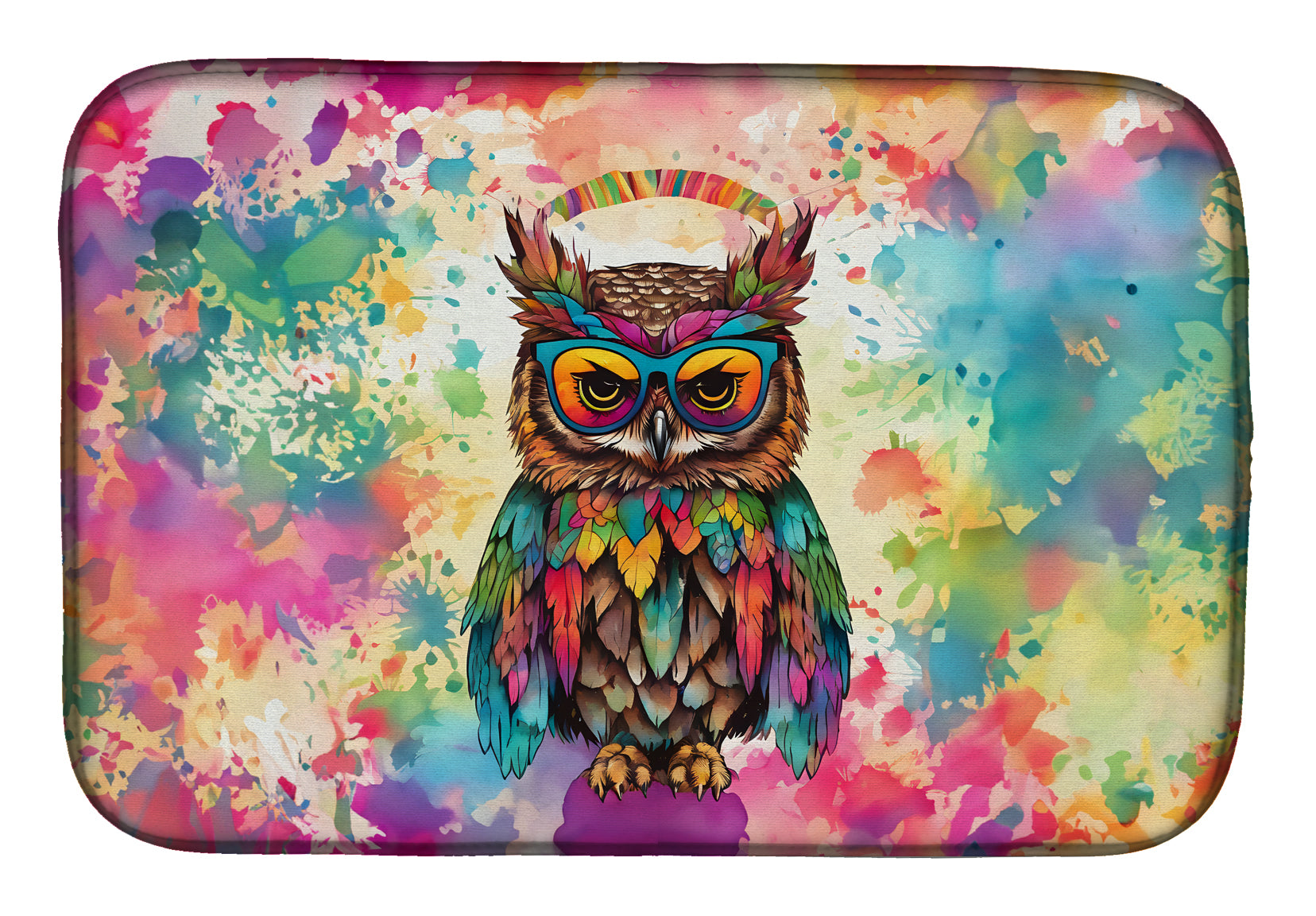 Buy this Hippie Animal Owl Dish Drying Mat