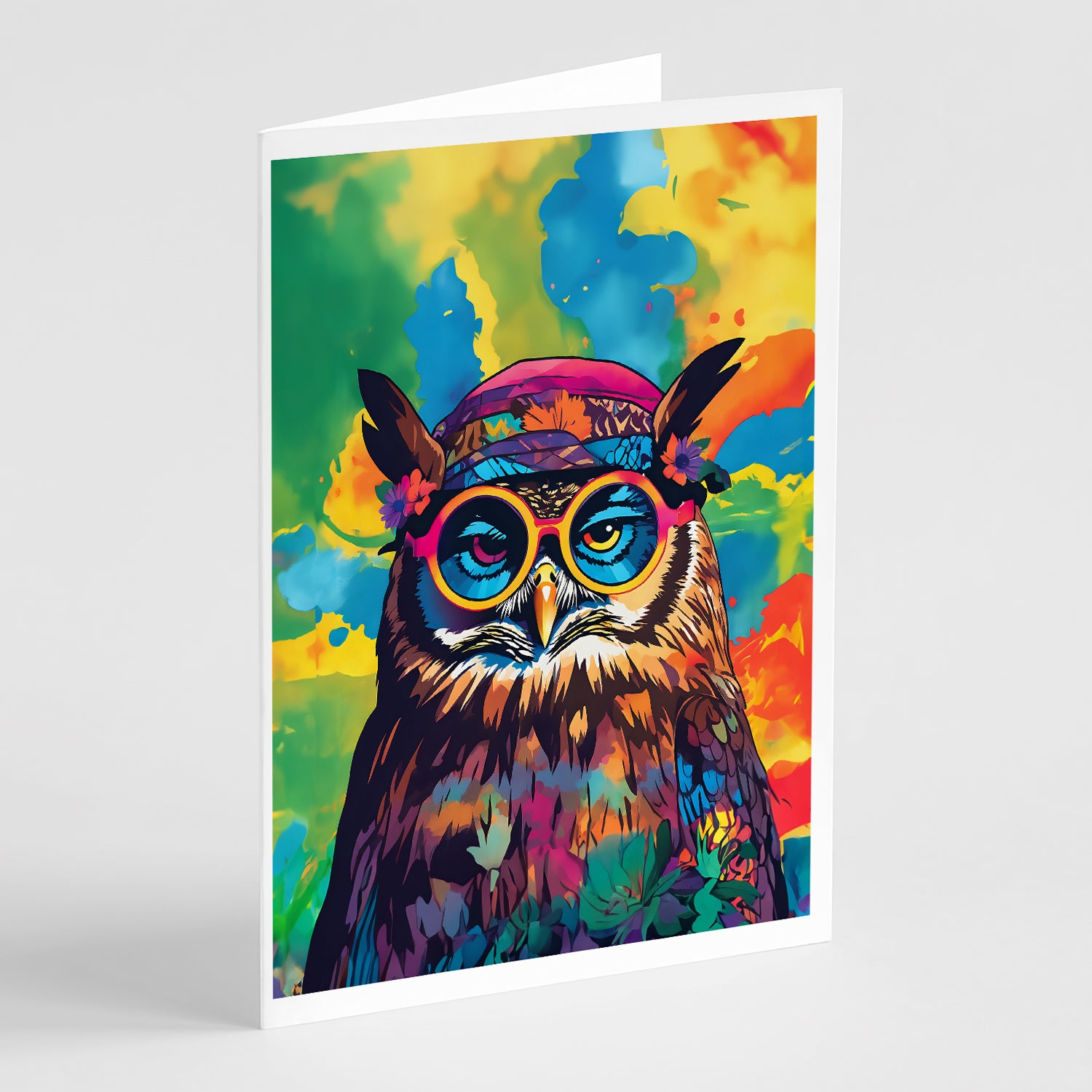 Buy this Hippie Animal Owl Greeting Cards Pack of 8