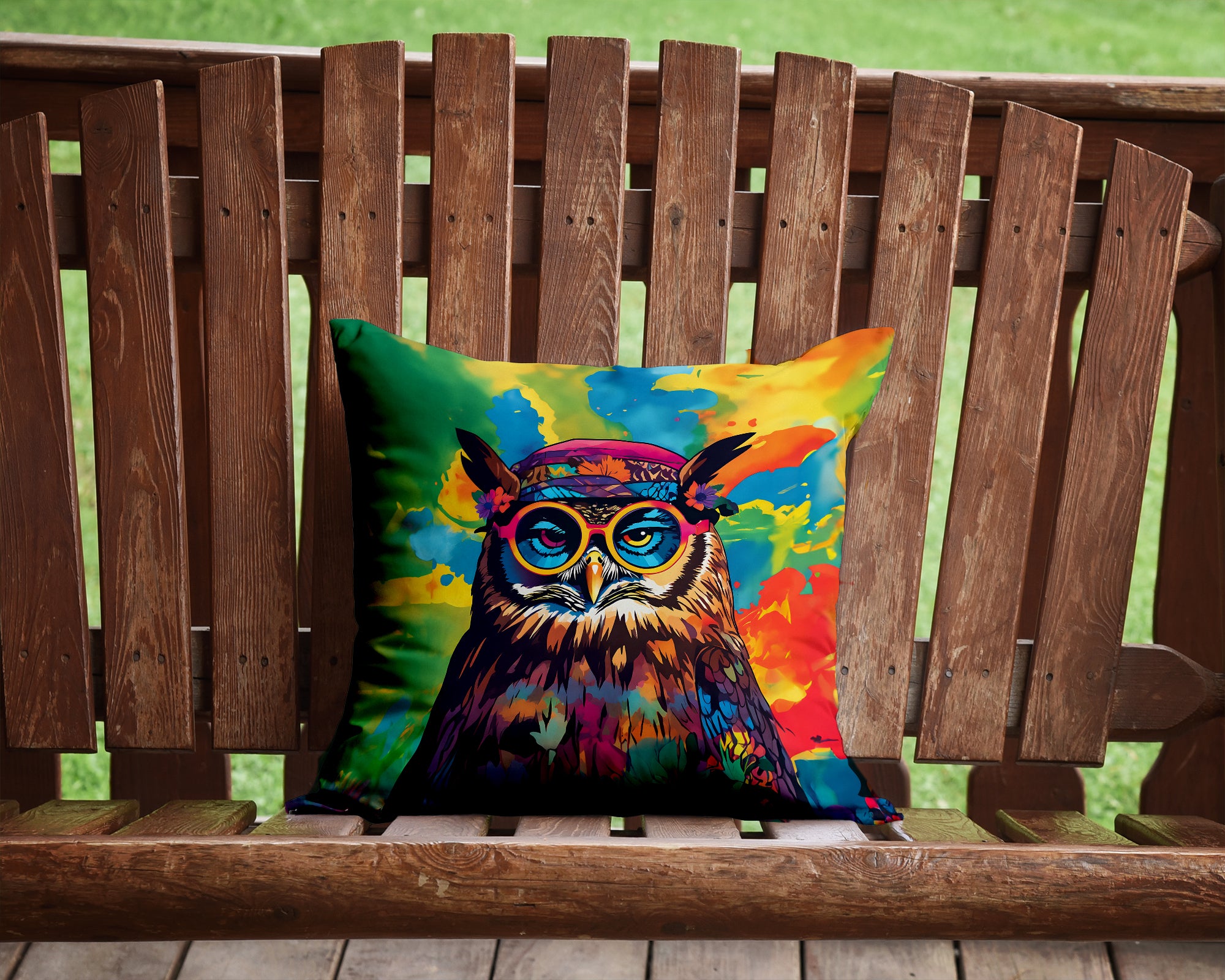 Buy this Hippie Animal Owl Throw Pillow