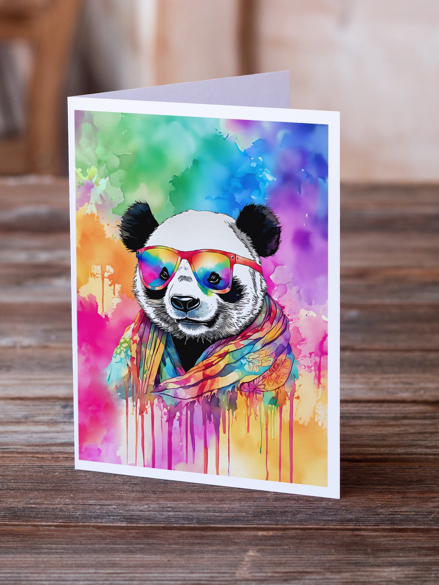 Buy this Hippie Animal Panda Greeting Cards Pack of 8