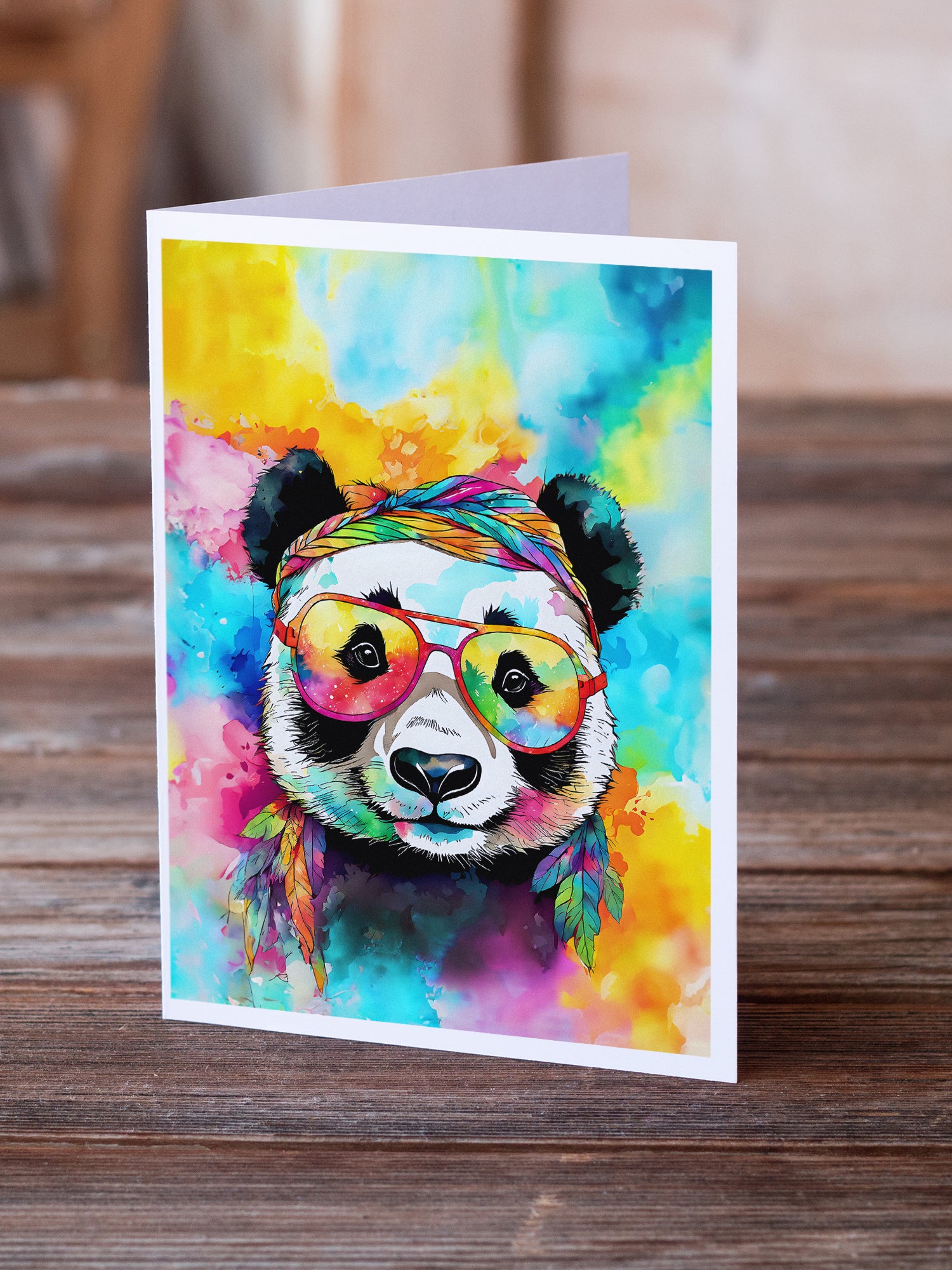 Buy this Hippie Animal Panda Greeting Cards Pack of 8