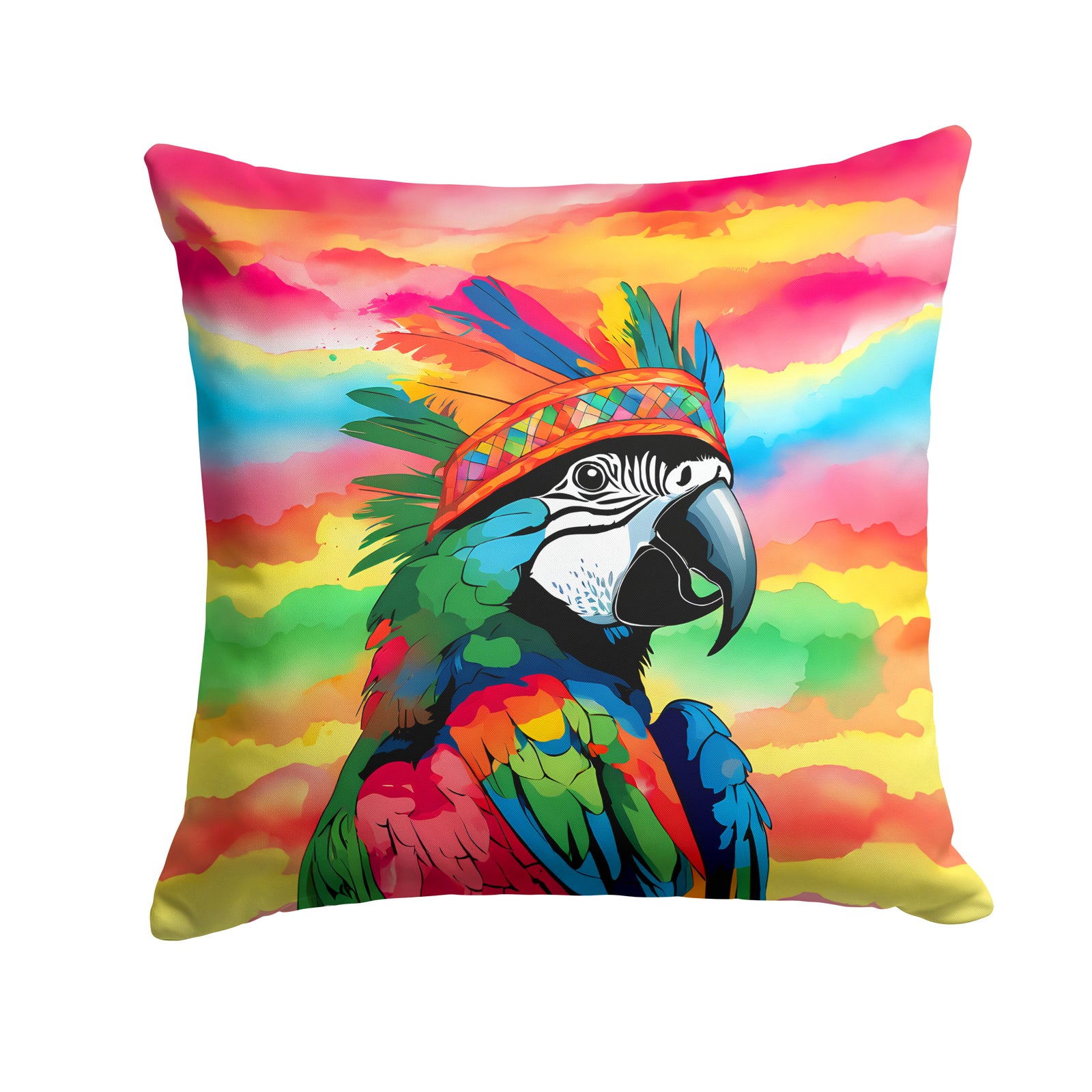 Buy this Hippie Animal Parrot Throw Pillow