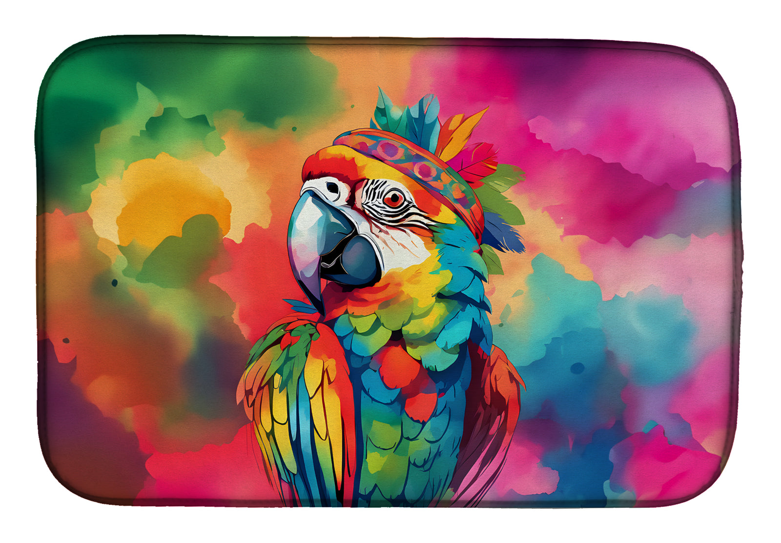 Buy this Hippie Animal Parrot Dish Drying Mat