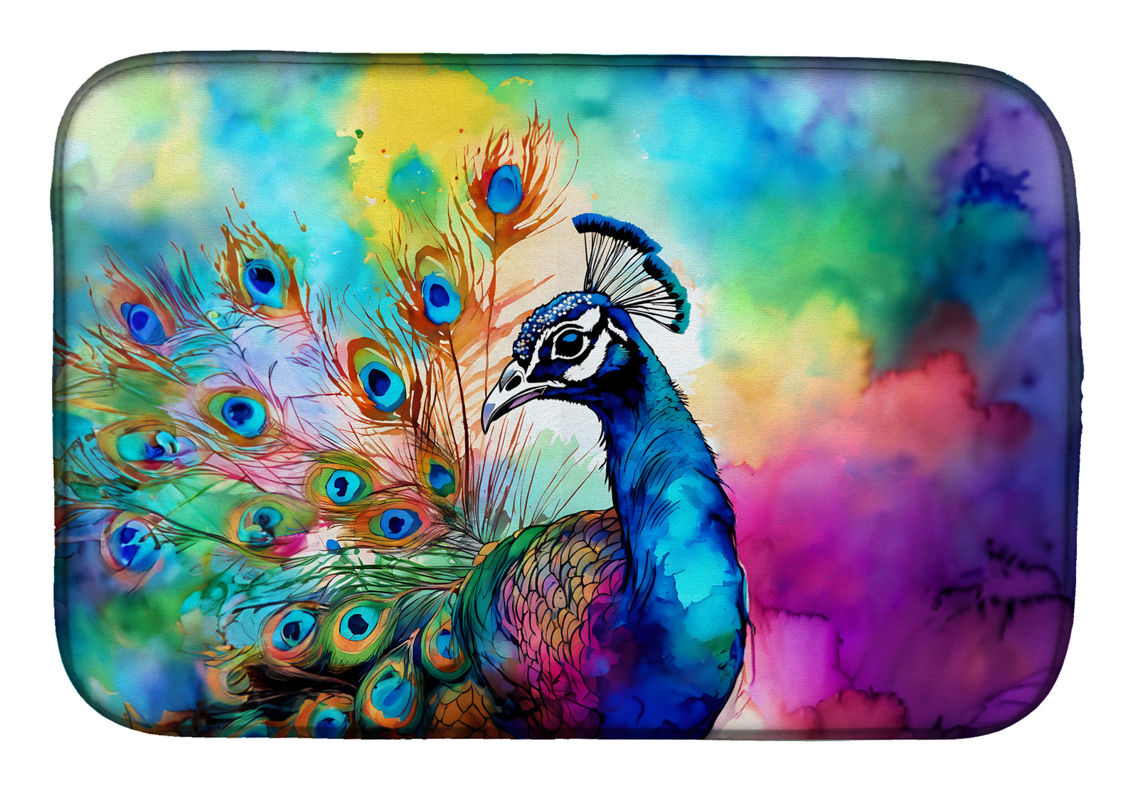 Buy this Hippie Animal Peacock Dish Drying Mat